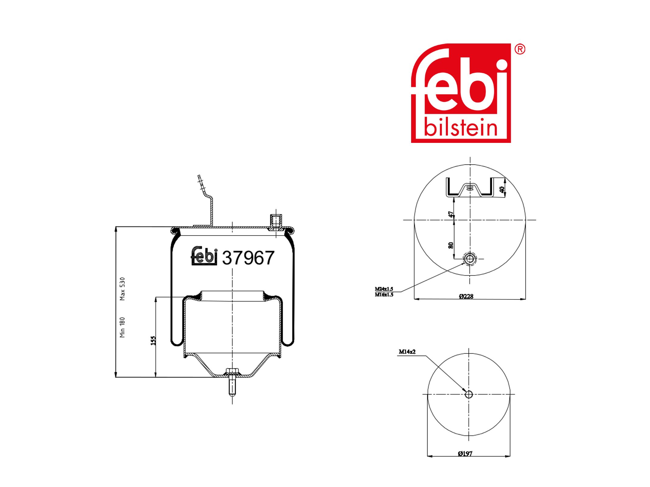 Air spring Febi 3171694