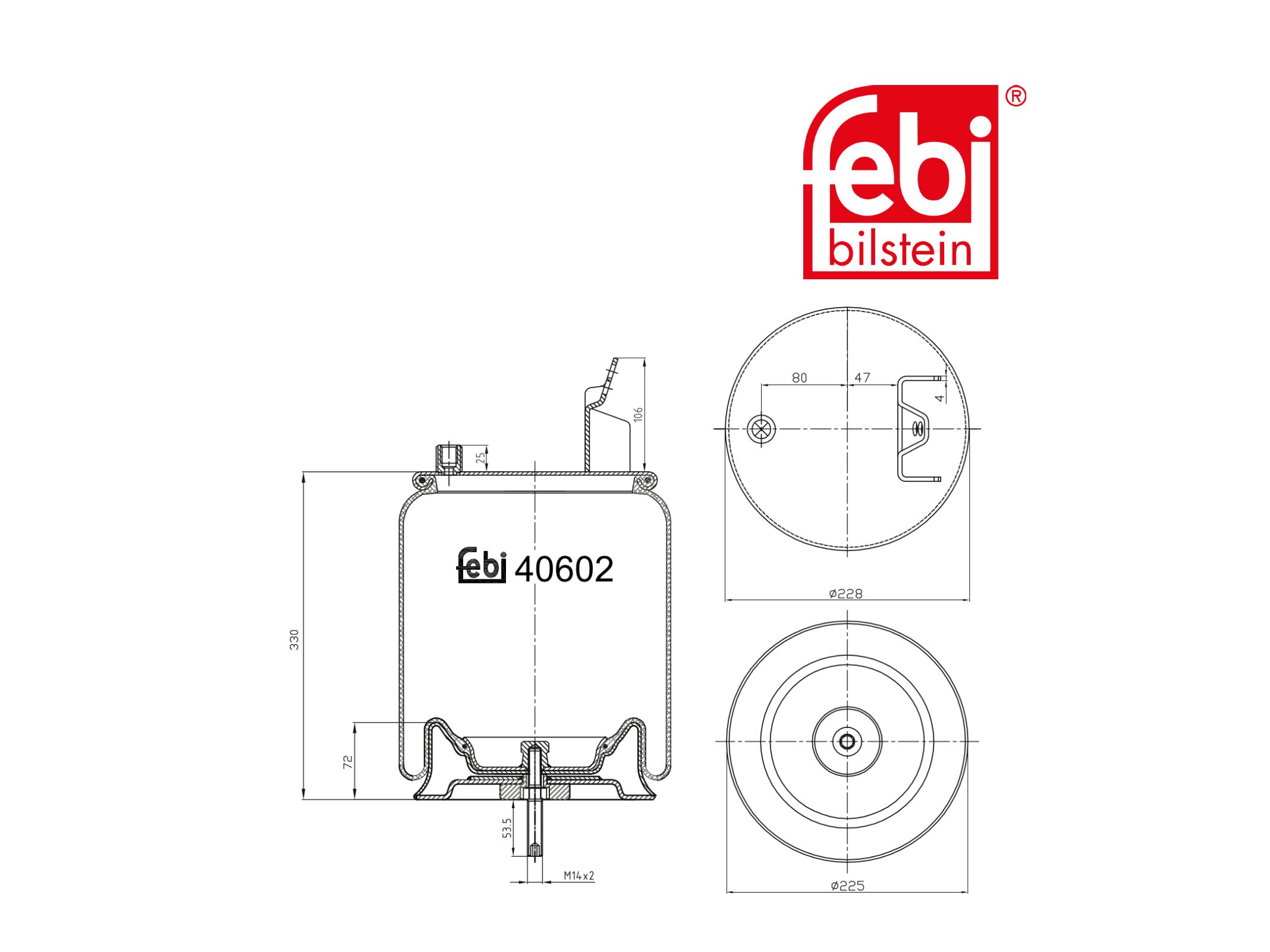 Molla pneumatica Febi 20424543