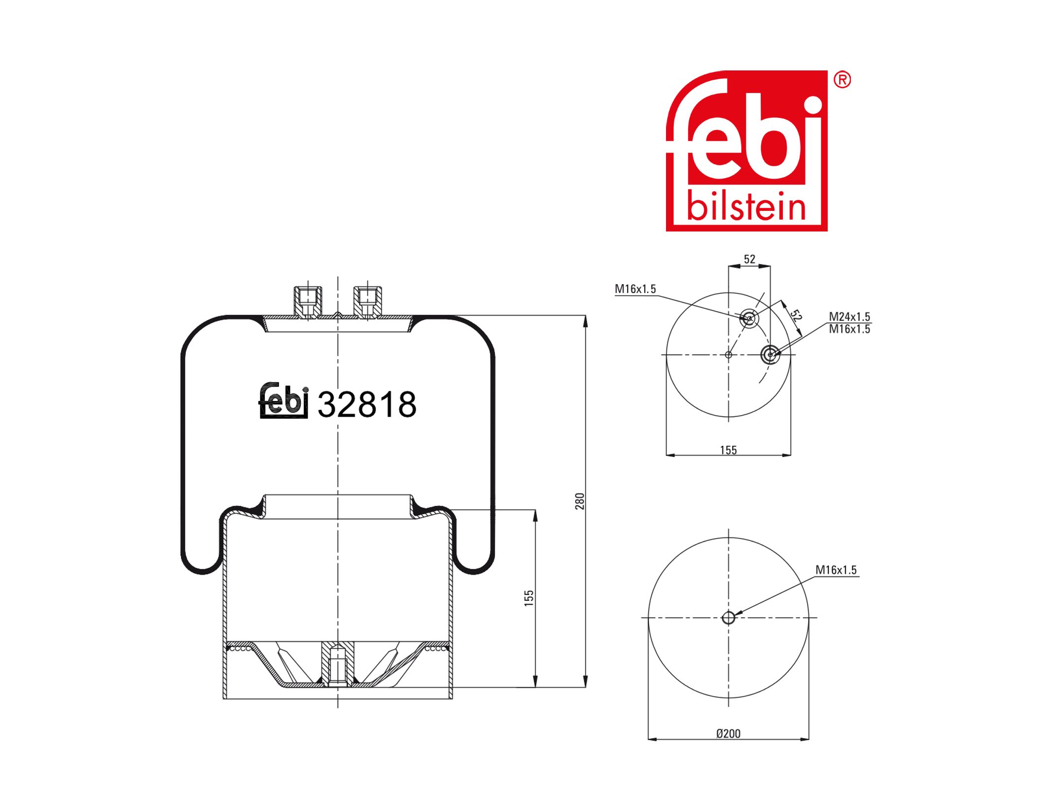 Воздушный баллон Febi 0003200417