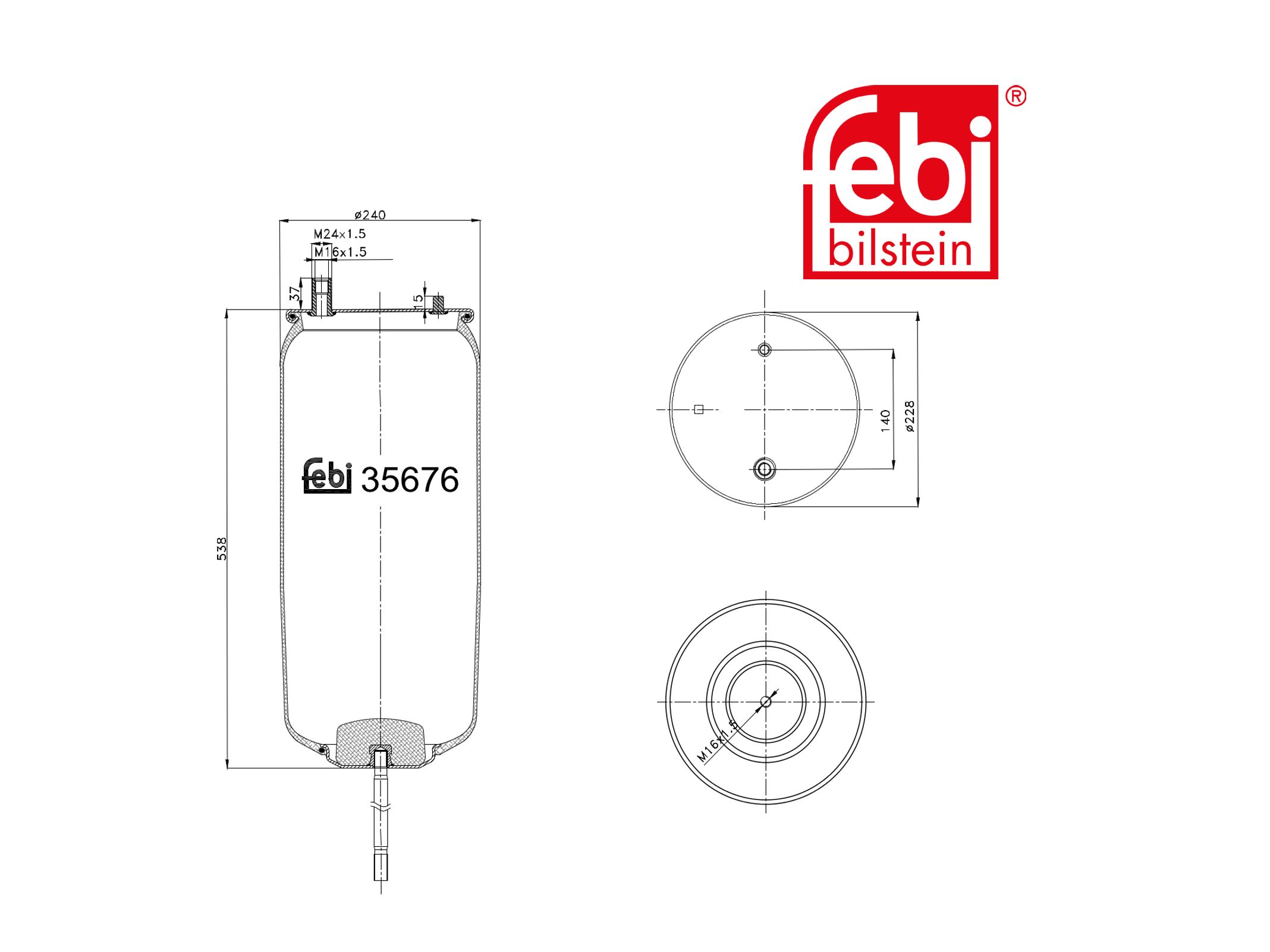 Въздушен балон Febi 50 10 294 546