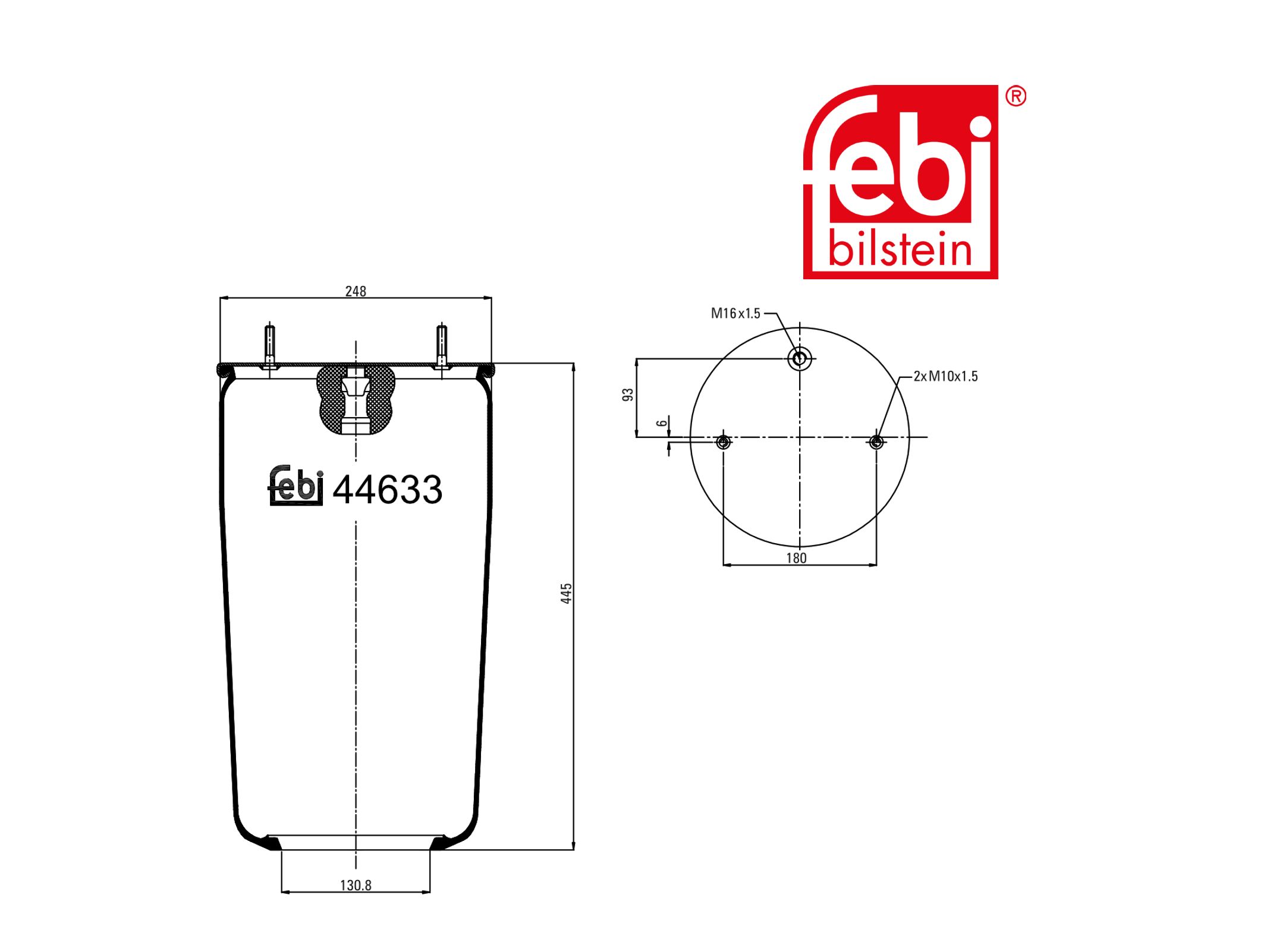 Въздушен балон Febi 1079718