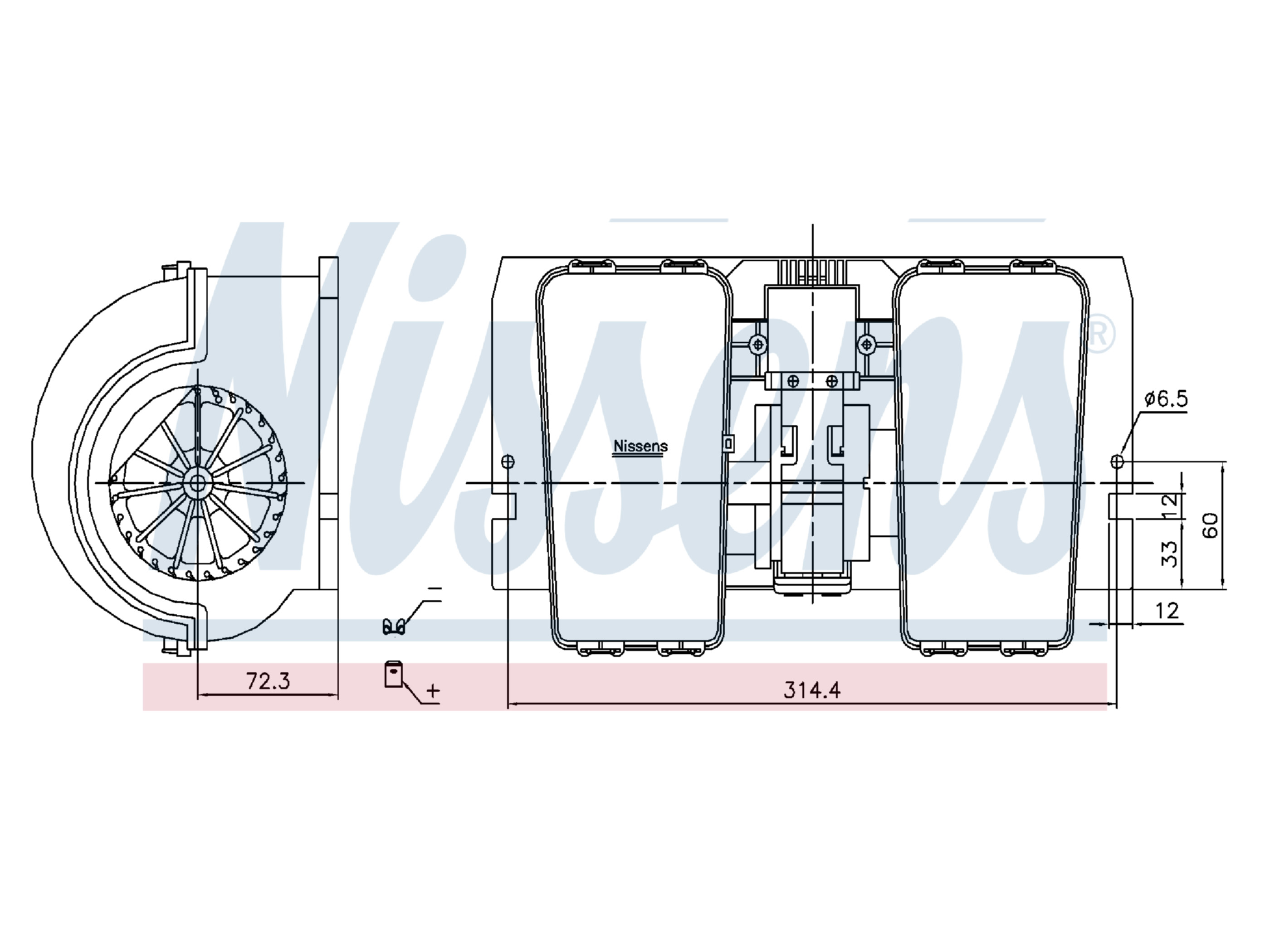 Motore riscaldamento Nissens 1829385
