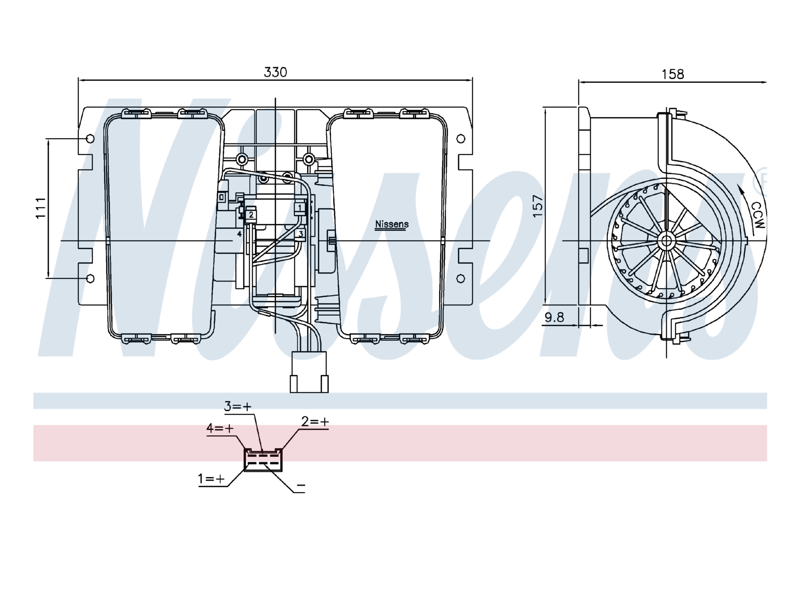 Motore riscaldamento Nissens 5000294098