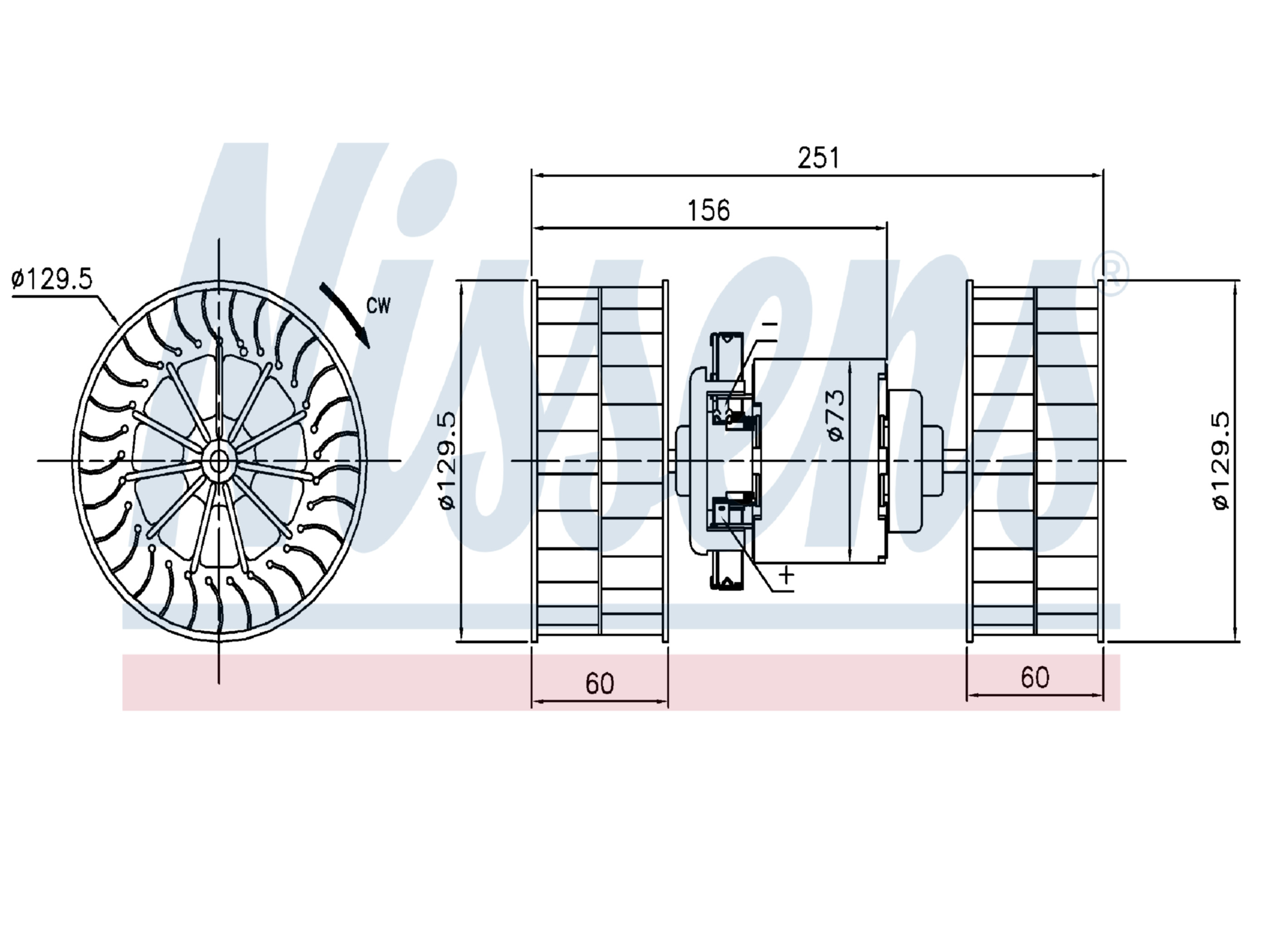 Motore riscaldamento Nissens 20936382