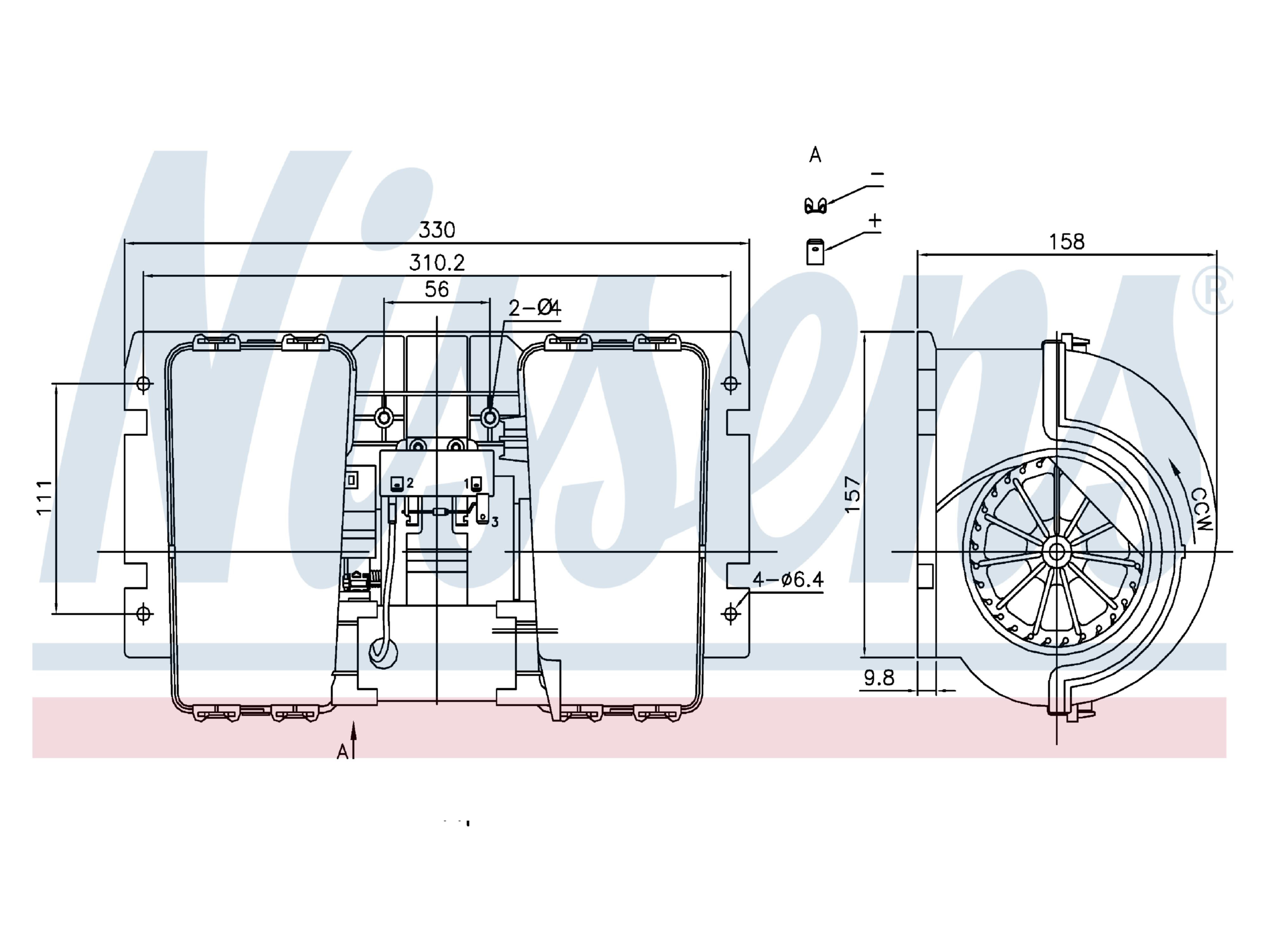 Motor încălzire Nissens 5001826689
