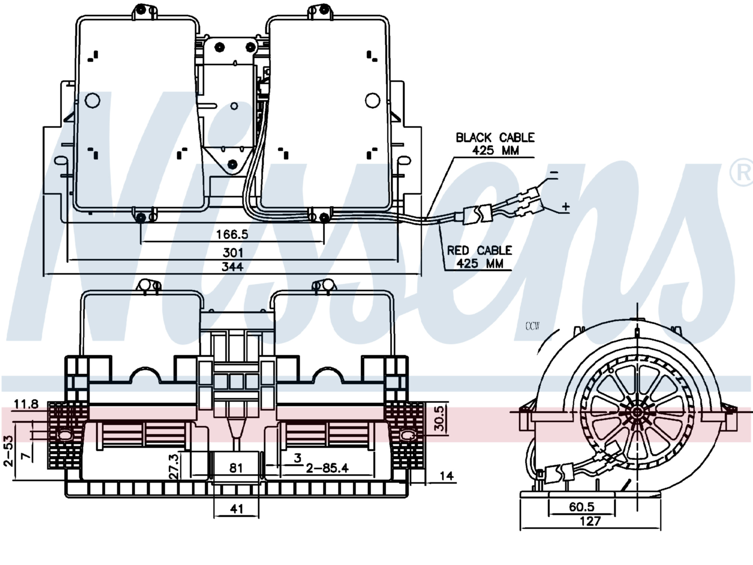 Motor încălzire Nissens 1605822