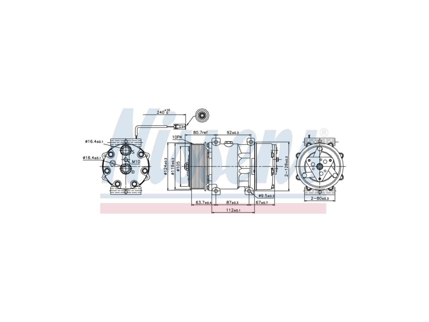 Compresseur Nissens 20731328