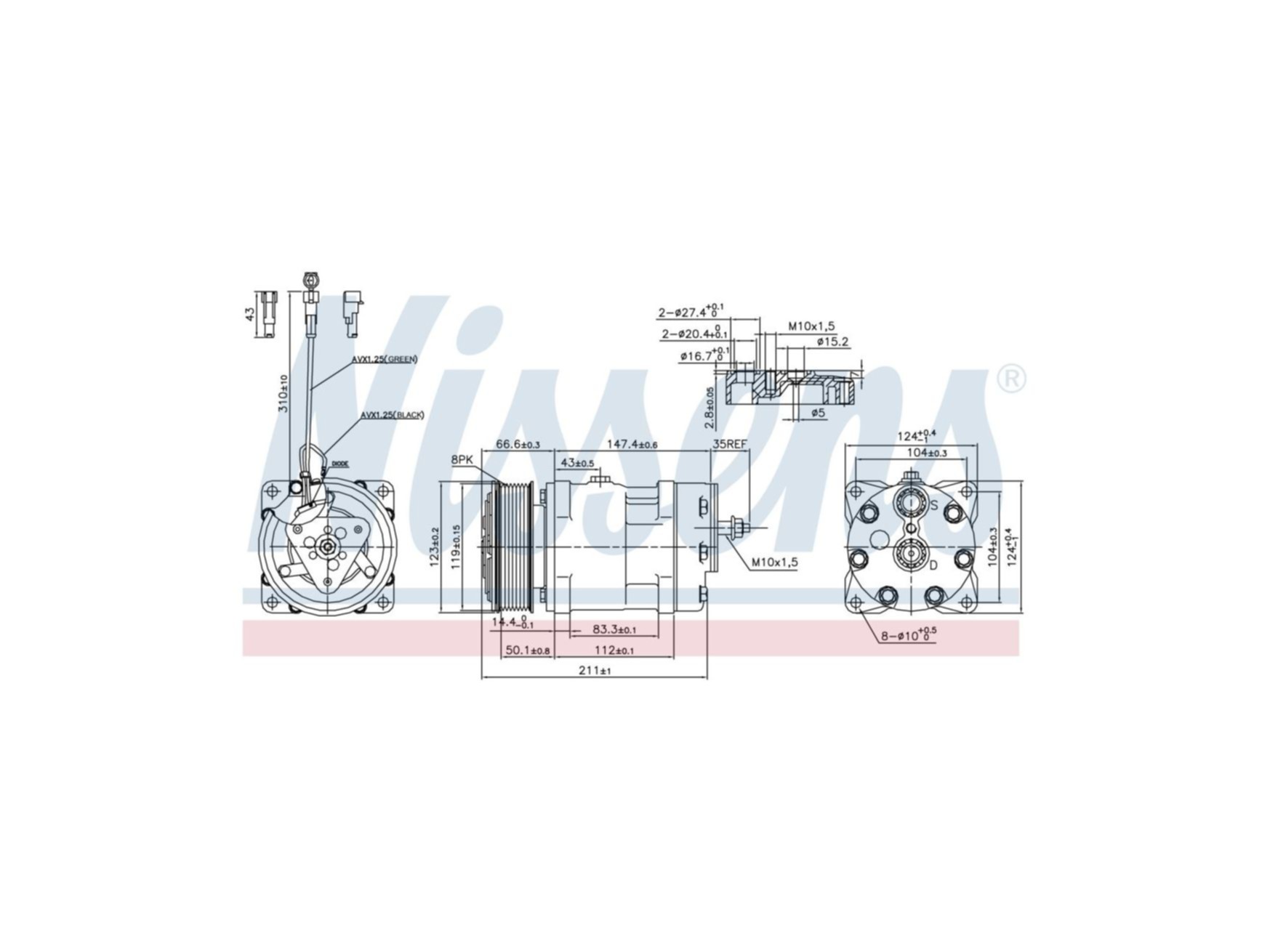 Airco systeem Nissens 1387322