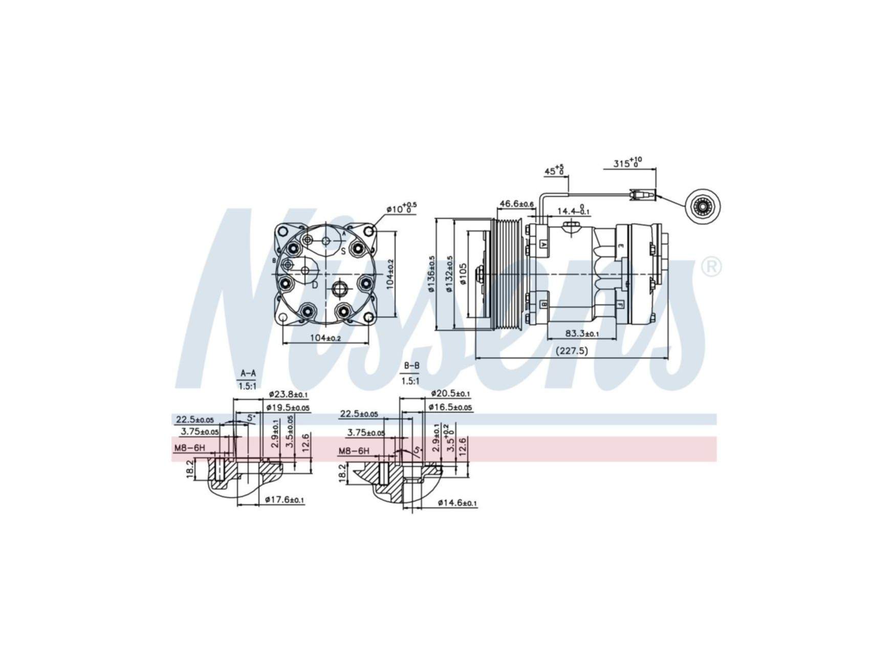 Compresor Nissens 3962650