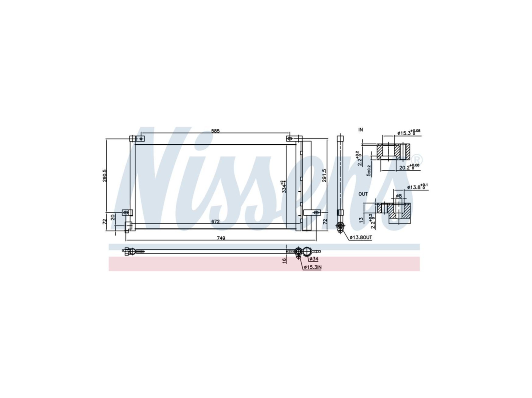 Condensator Nissens 22174113