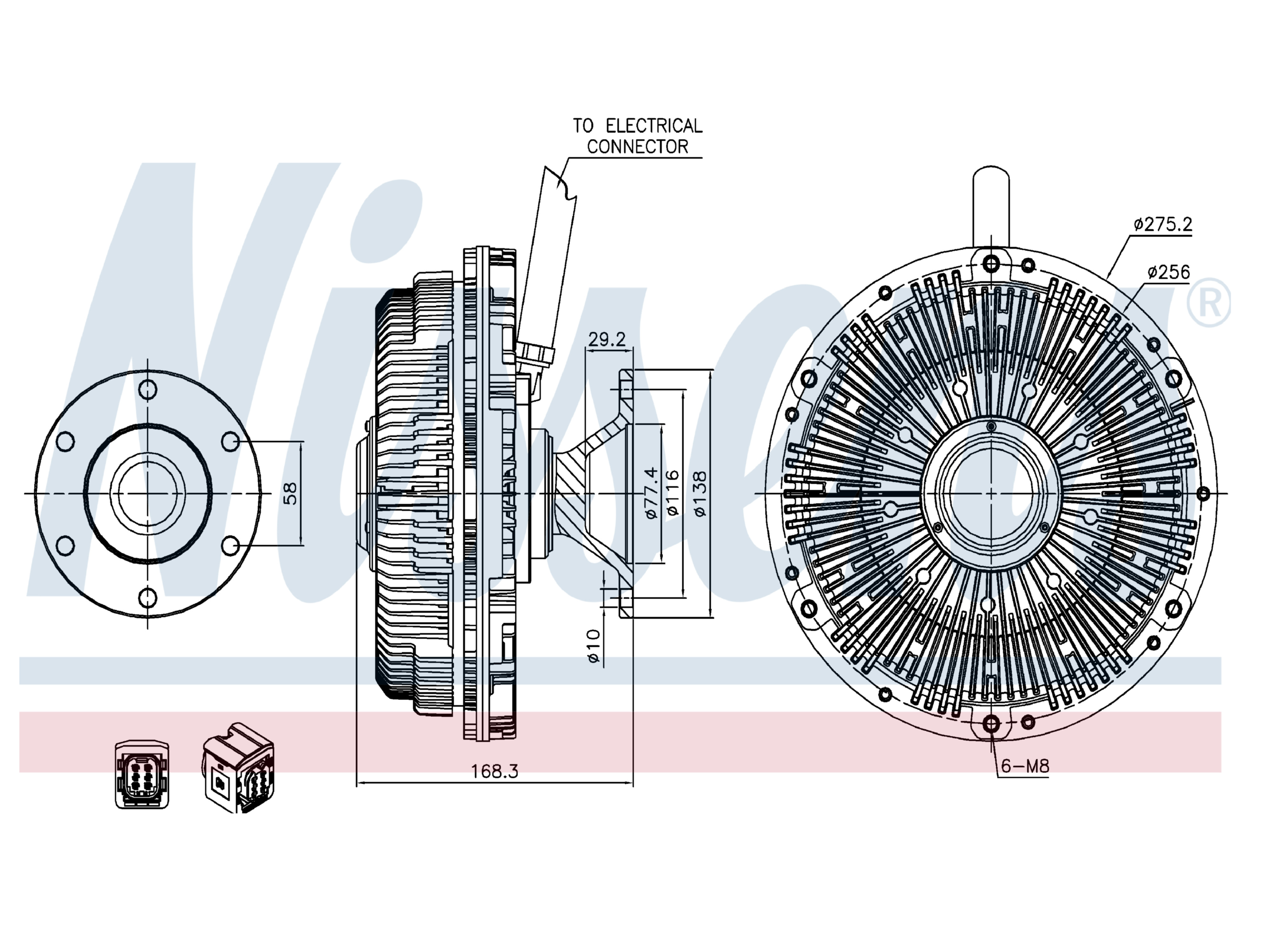 Kvačilo ventilatora Nissens 1831220