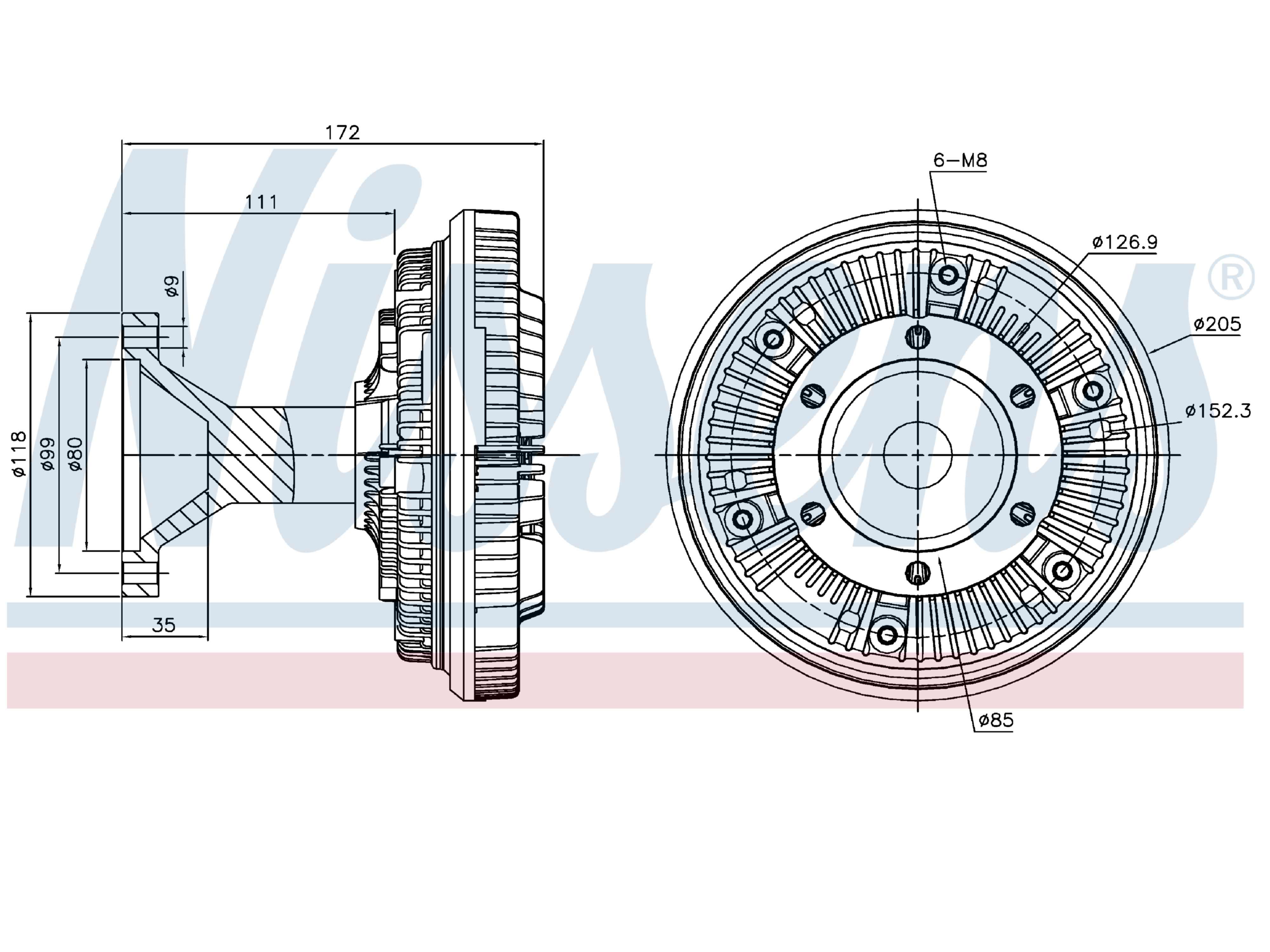 Accoppiamento visco Nissens 1372386