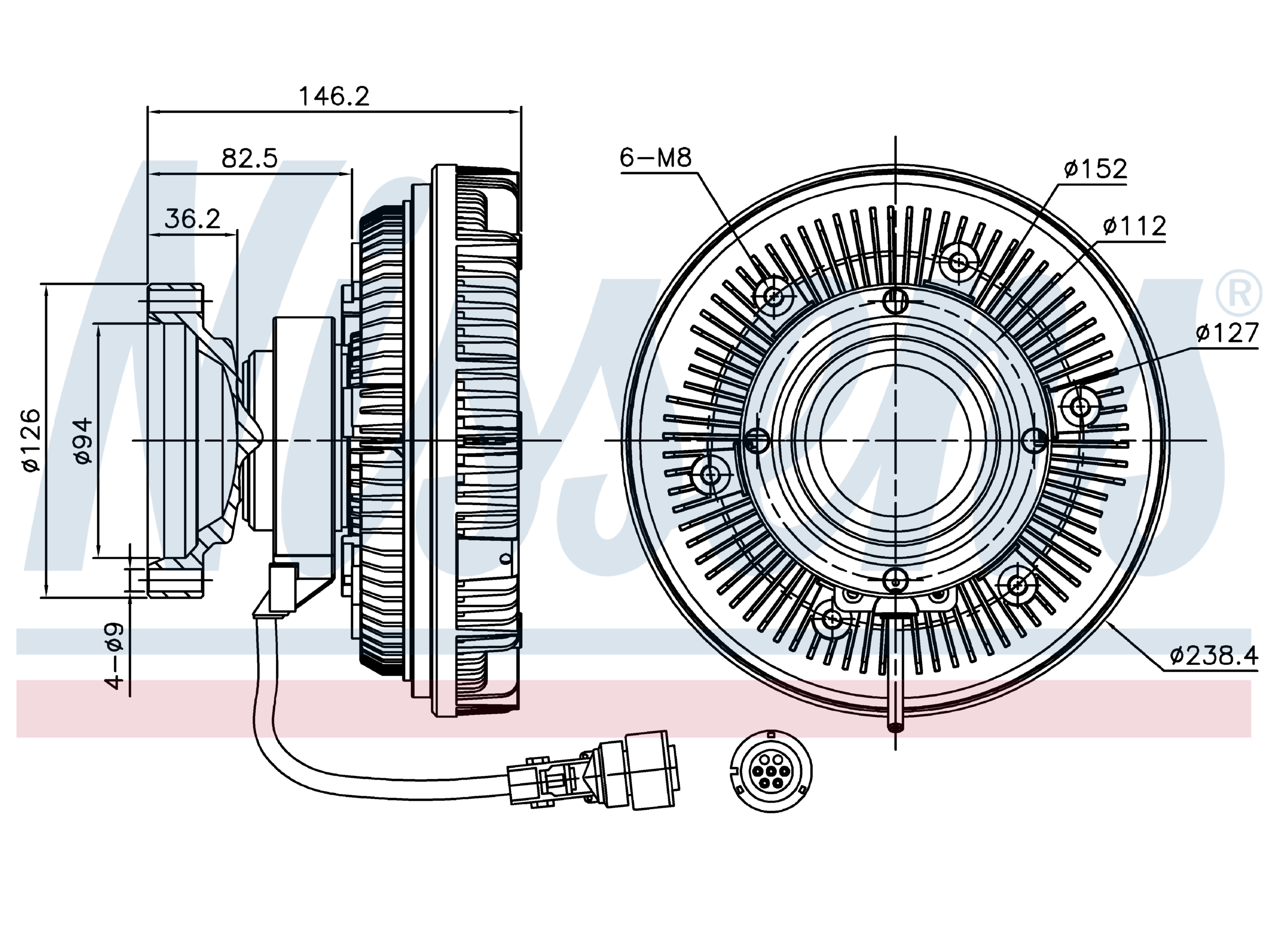 Accoppiamento visco Nissens 20450210