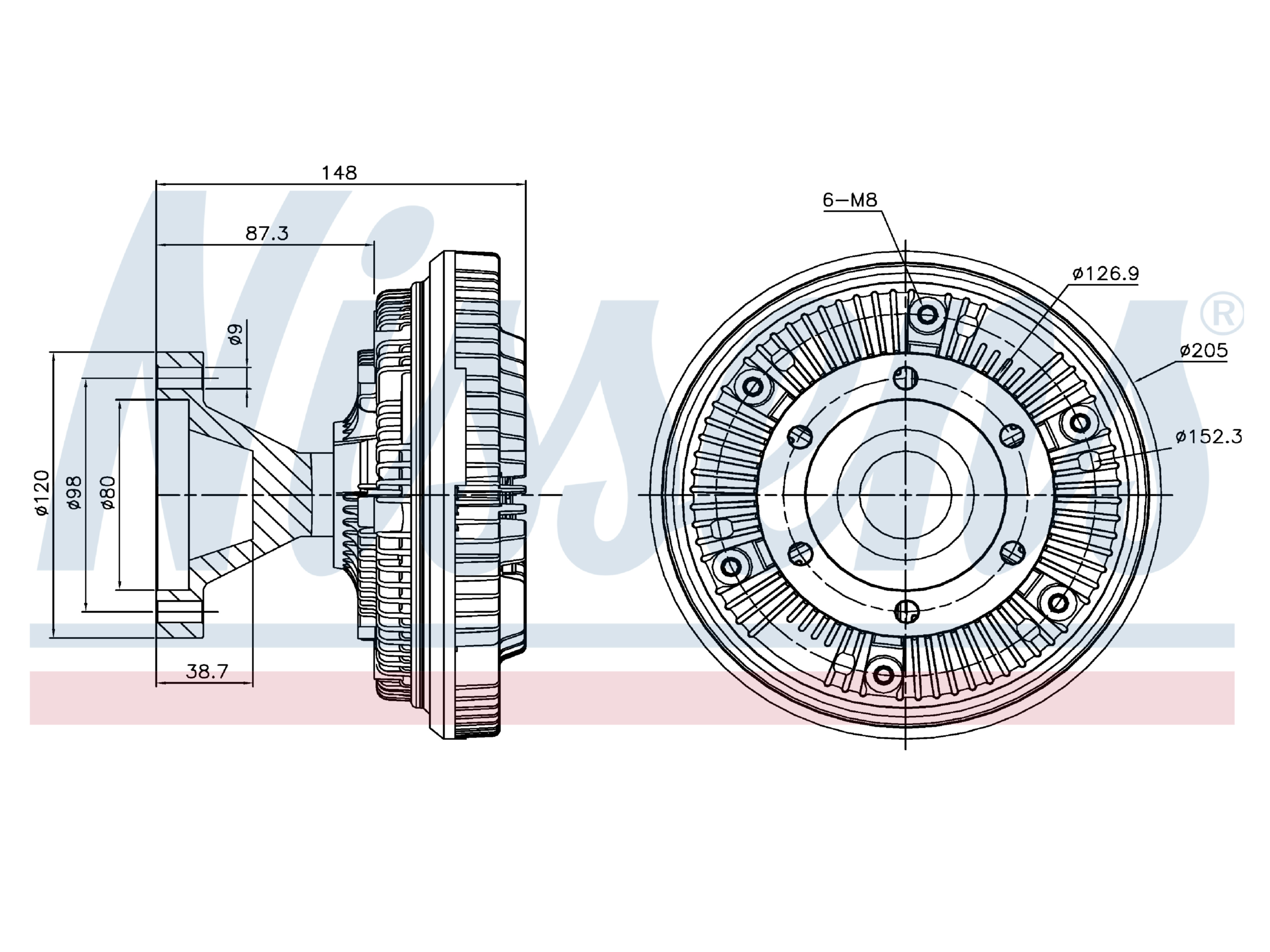 Accoppiamento visco Nissens 1224883