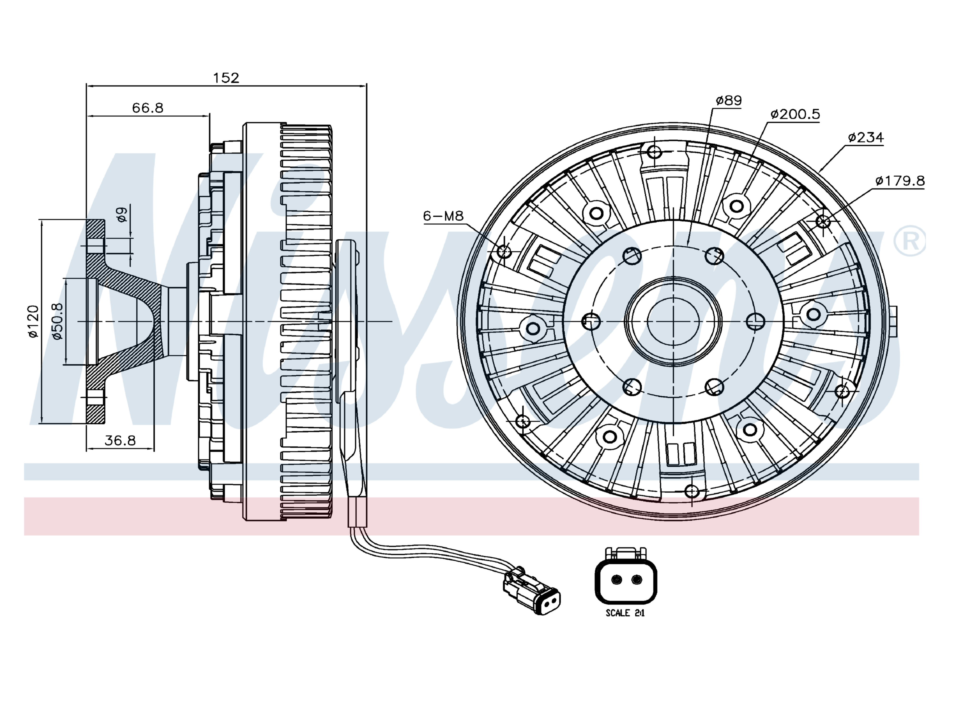 Visco coupling Nissens 5010315551