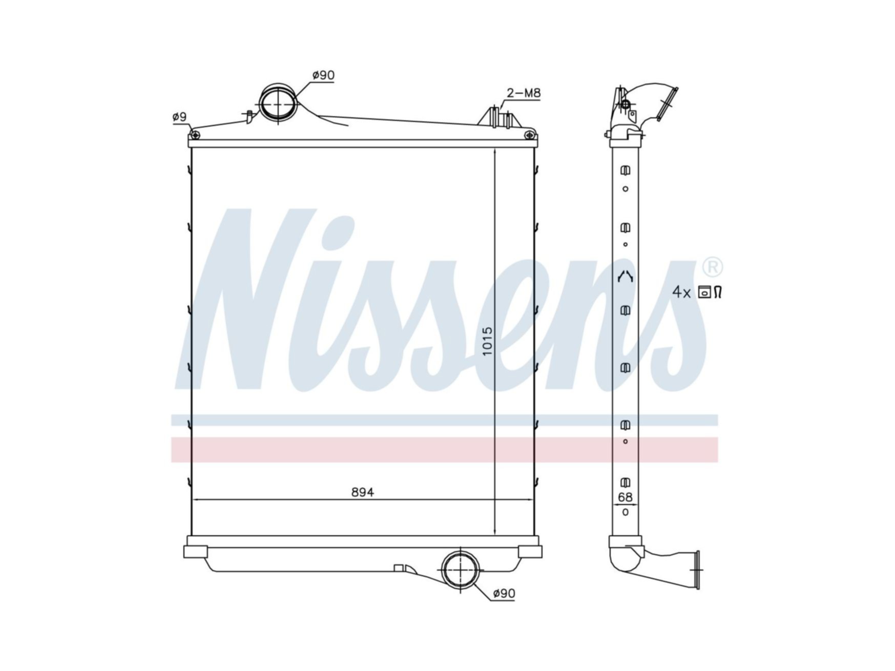 Intercooler Nissens 21208268