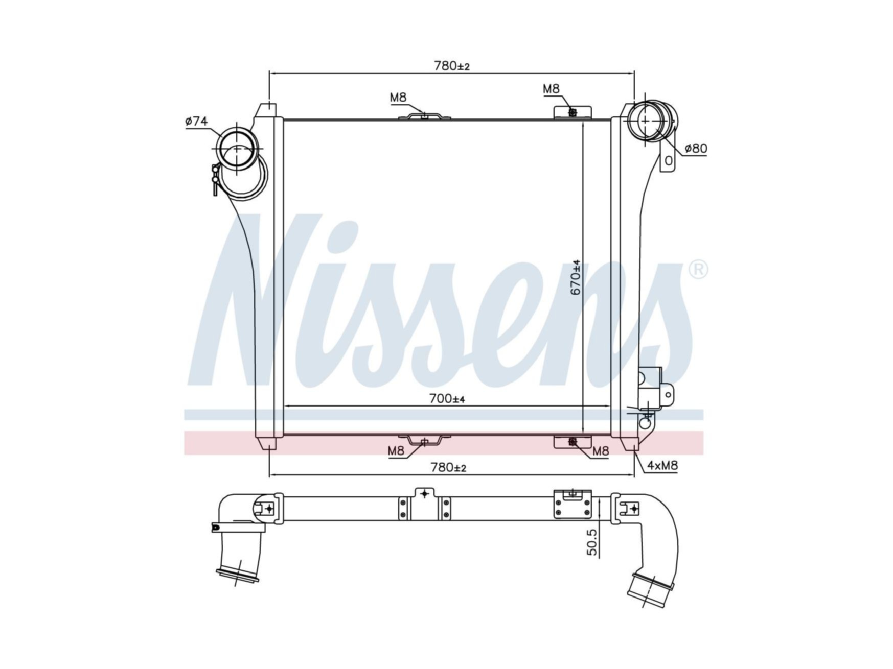 Intercooler Nissens 20810109