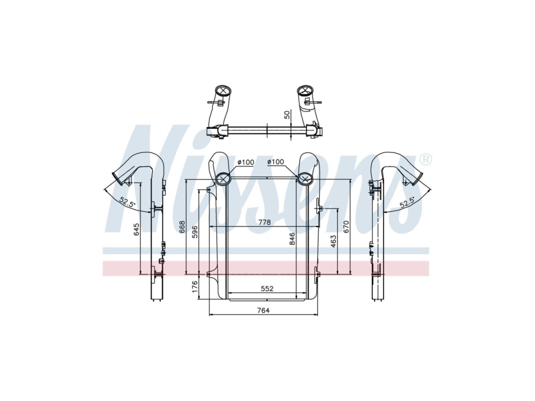 Intercooler Nissens 1677327