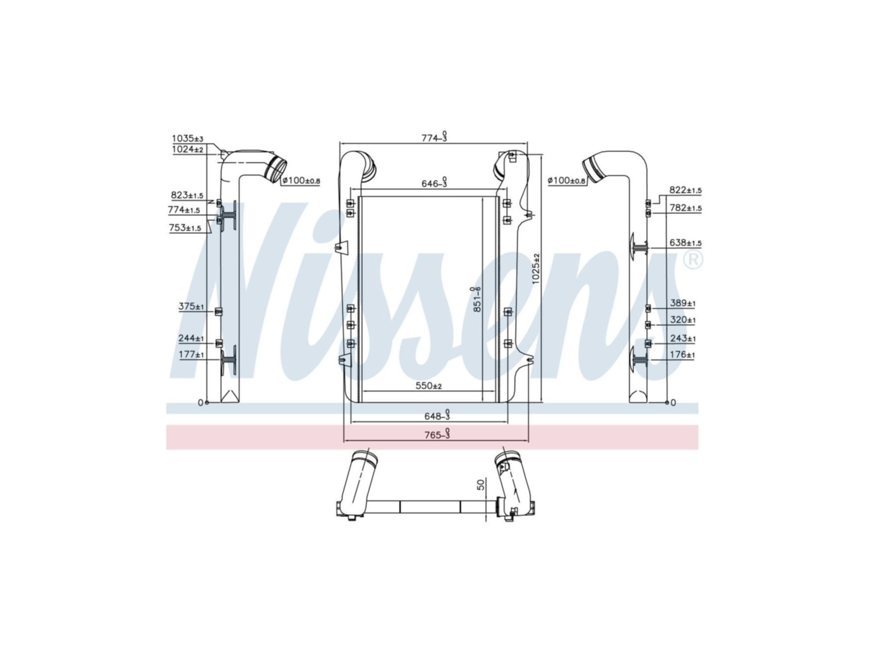 Intercooler Nissens 1327673