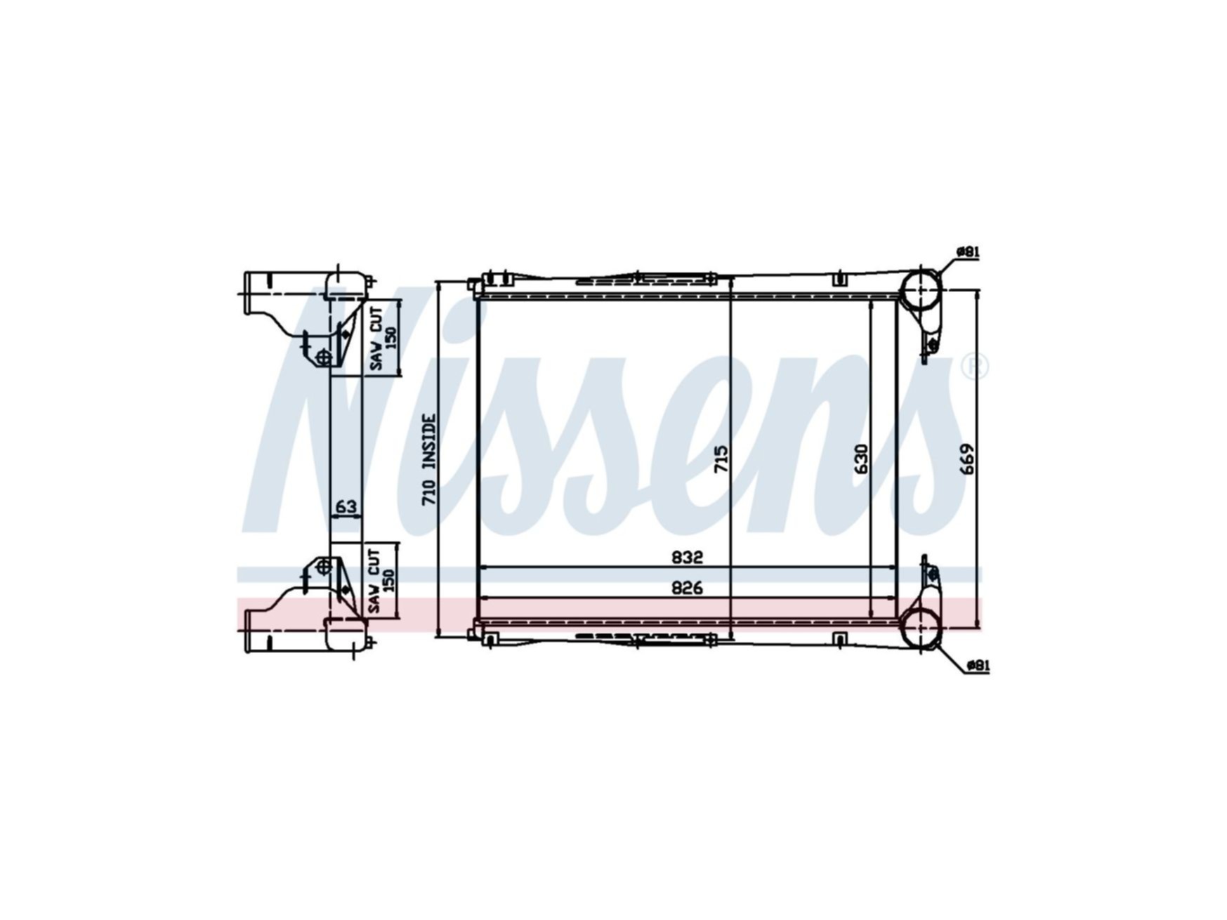 Intercooler Nissens 5001837174