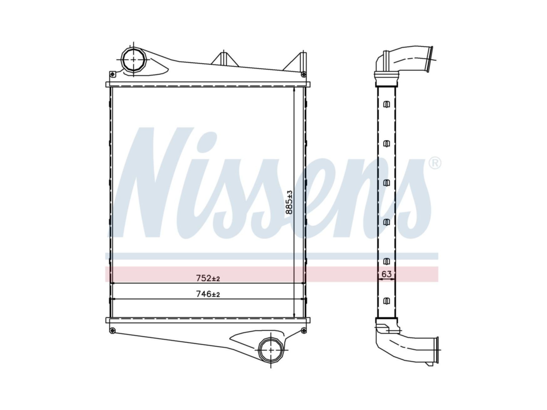 Intercooler Nissens 1665242