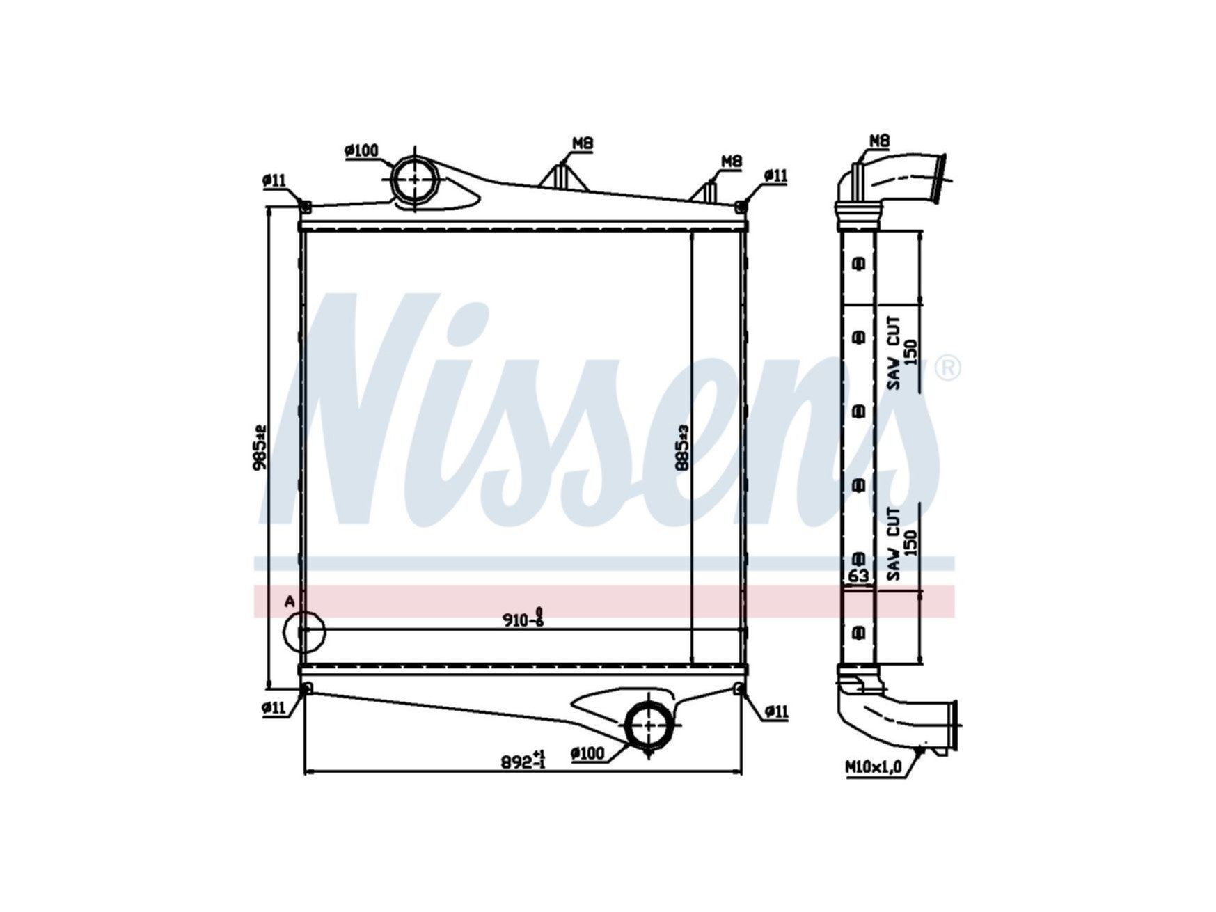 Intercooler Nissens 1675428