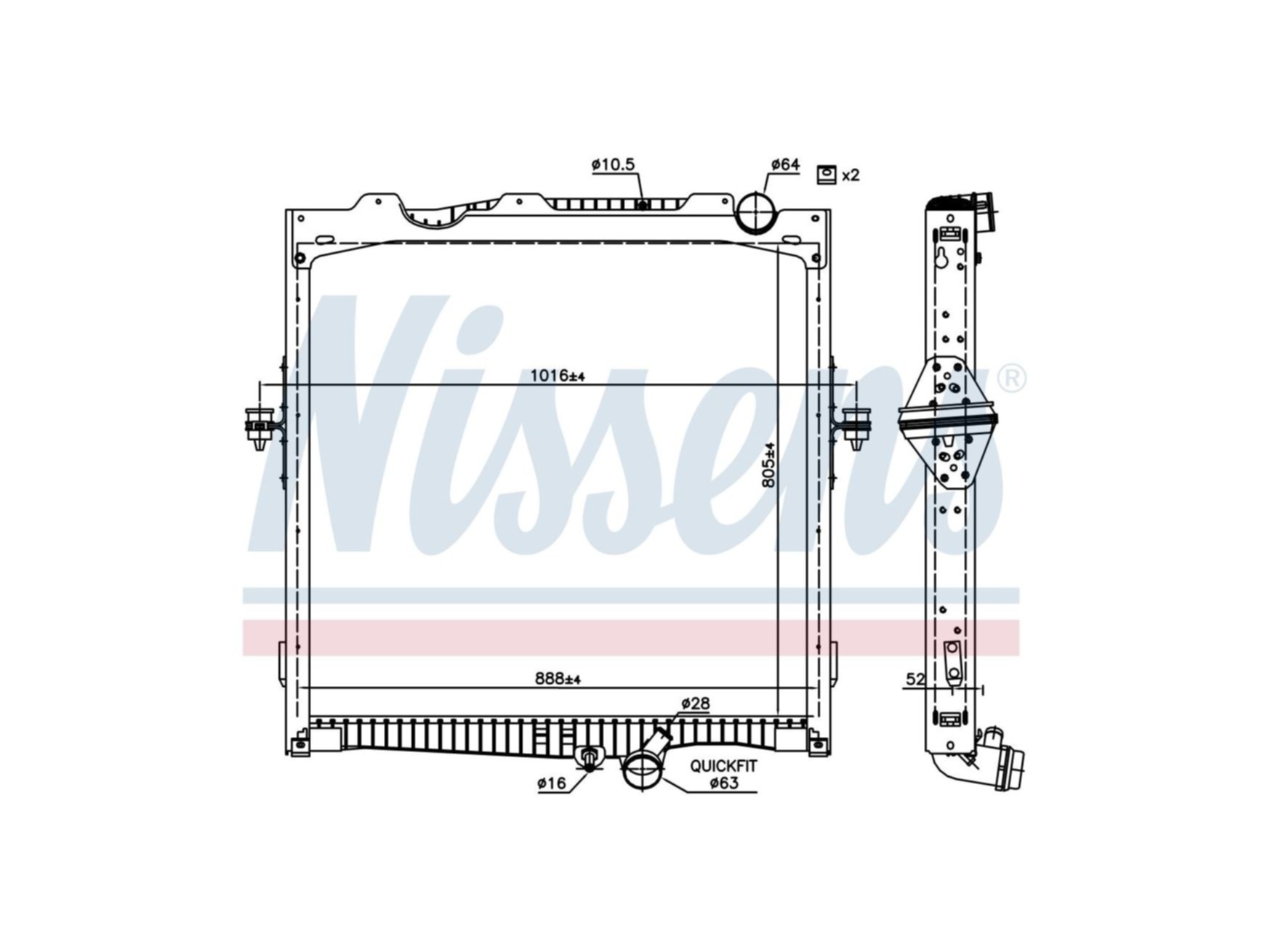 Kühler Nissens 7422062510