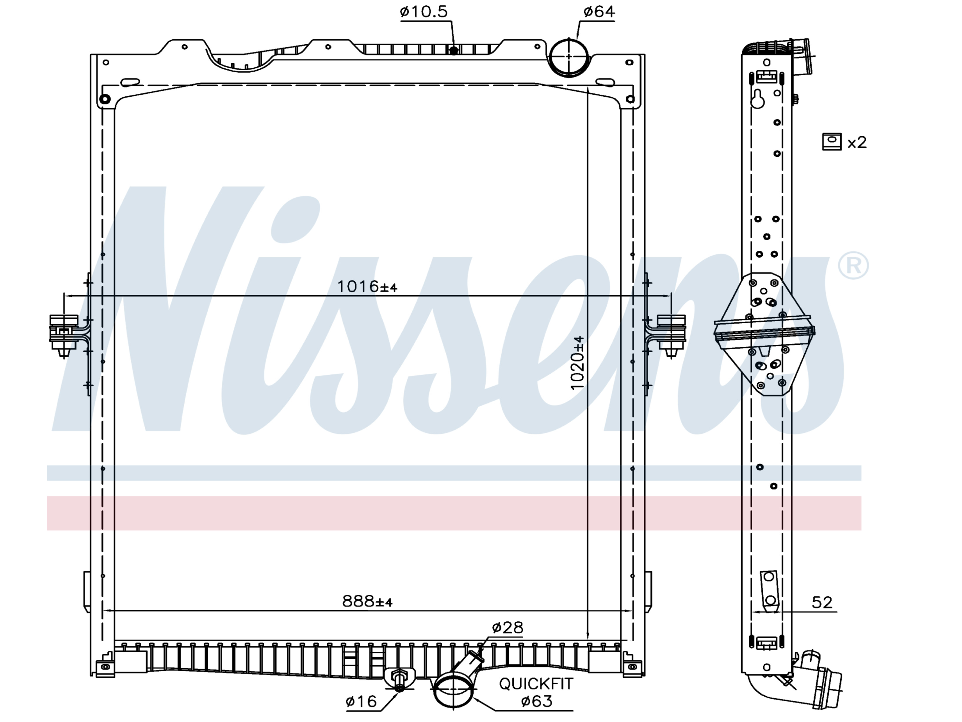 Kühler Nissens 21208269
