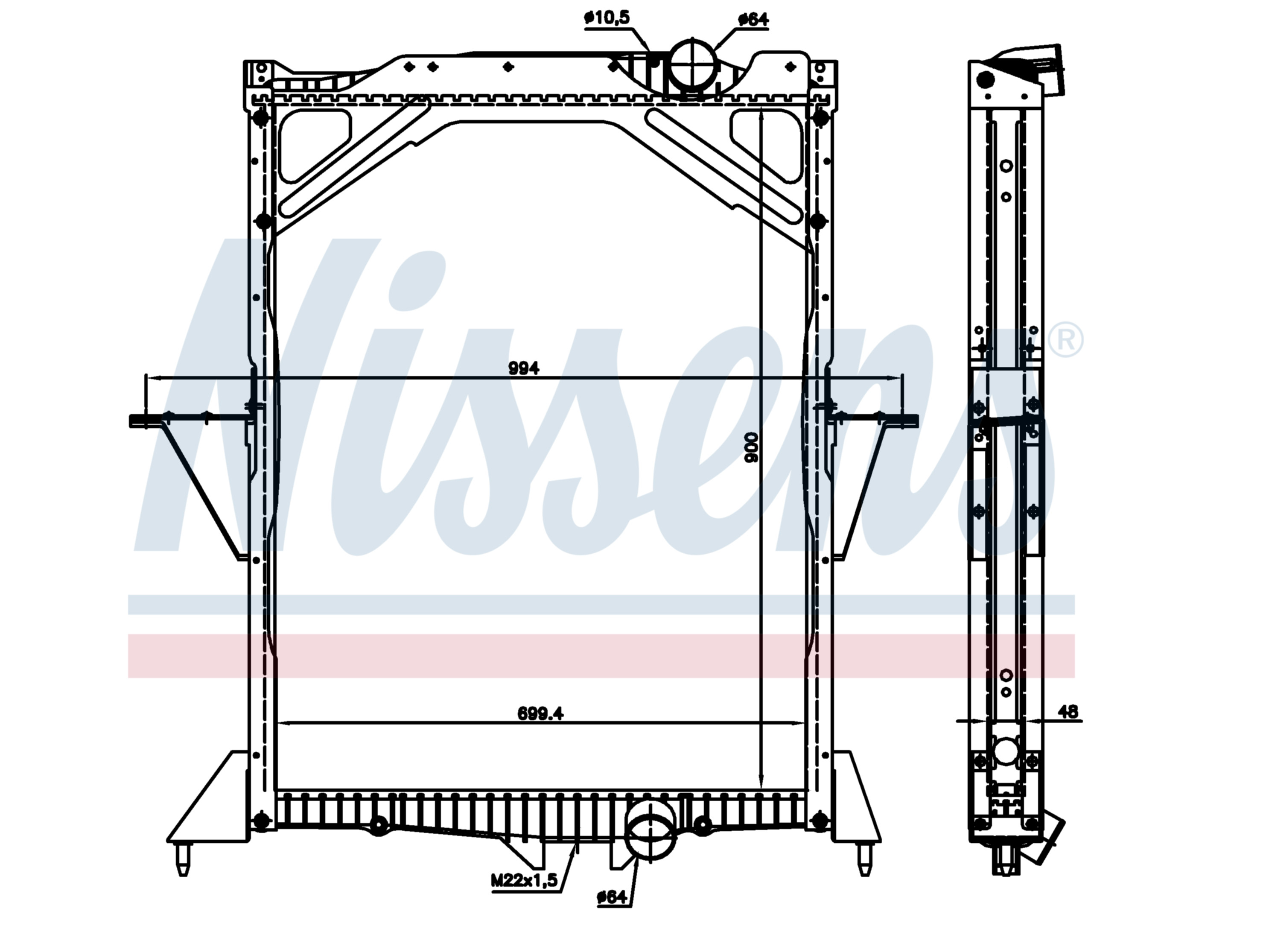Kühler Nissens 20460178