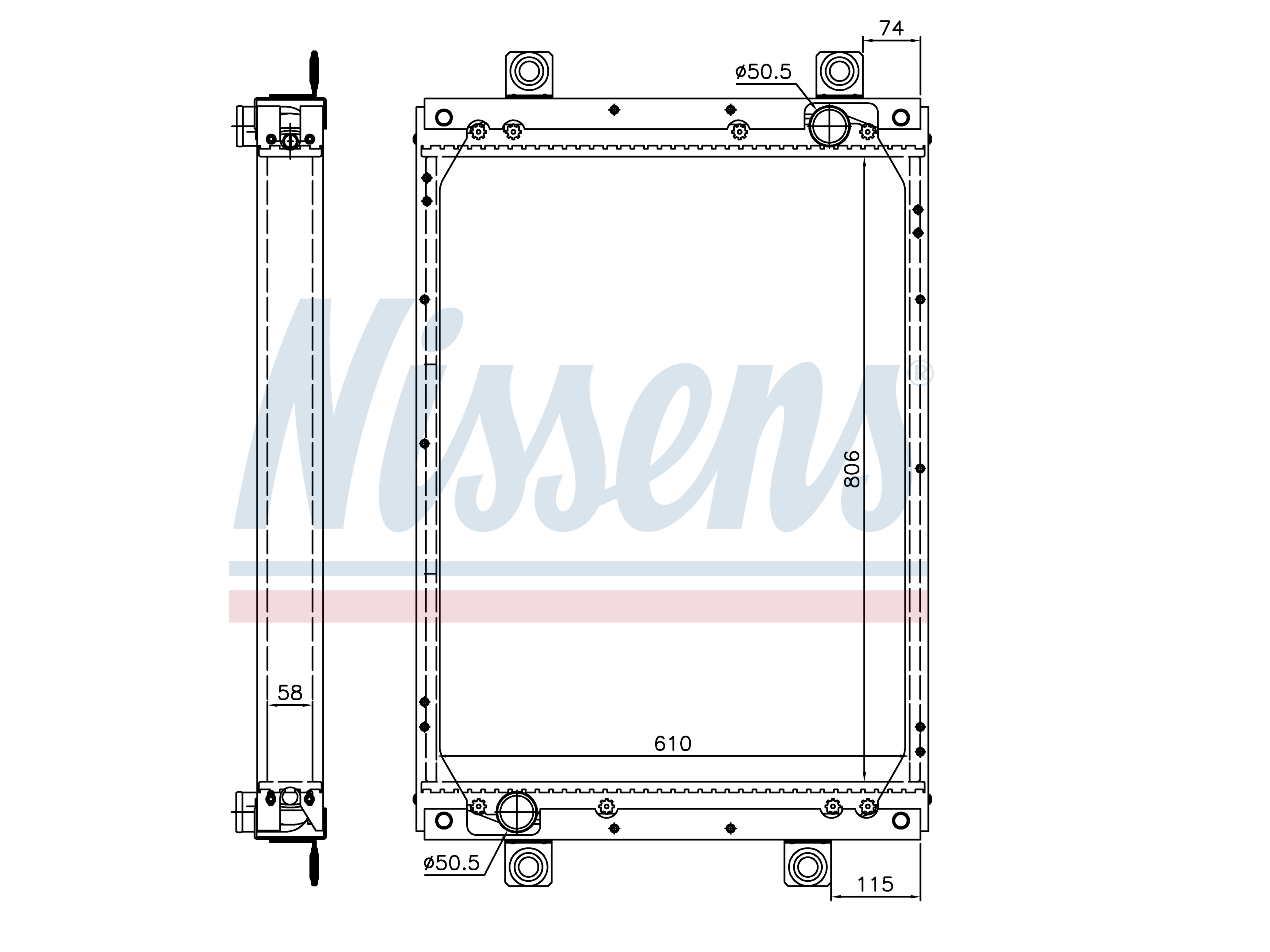 Kühler Nissens 1324253