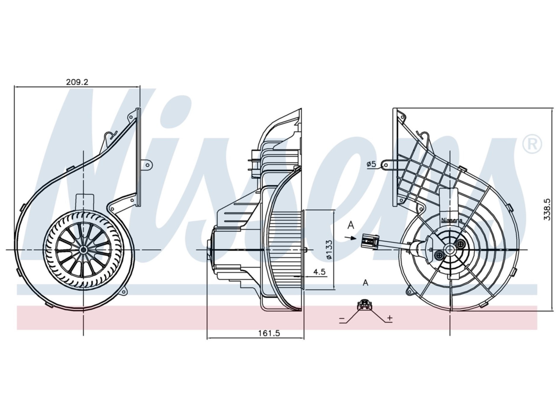 Motor de ventilador Nissens 82349000
