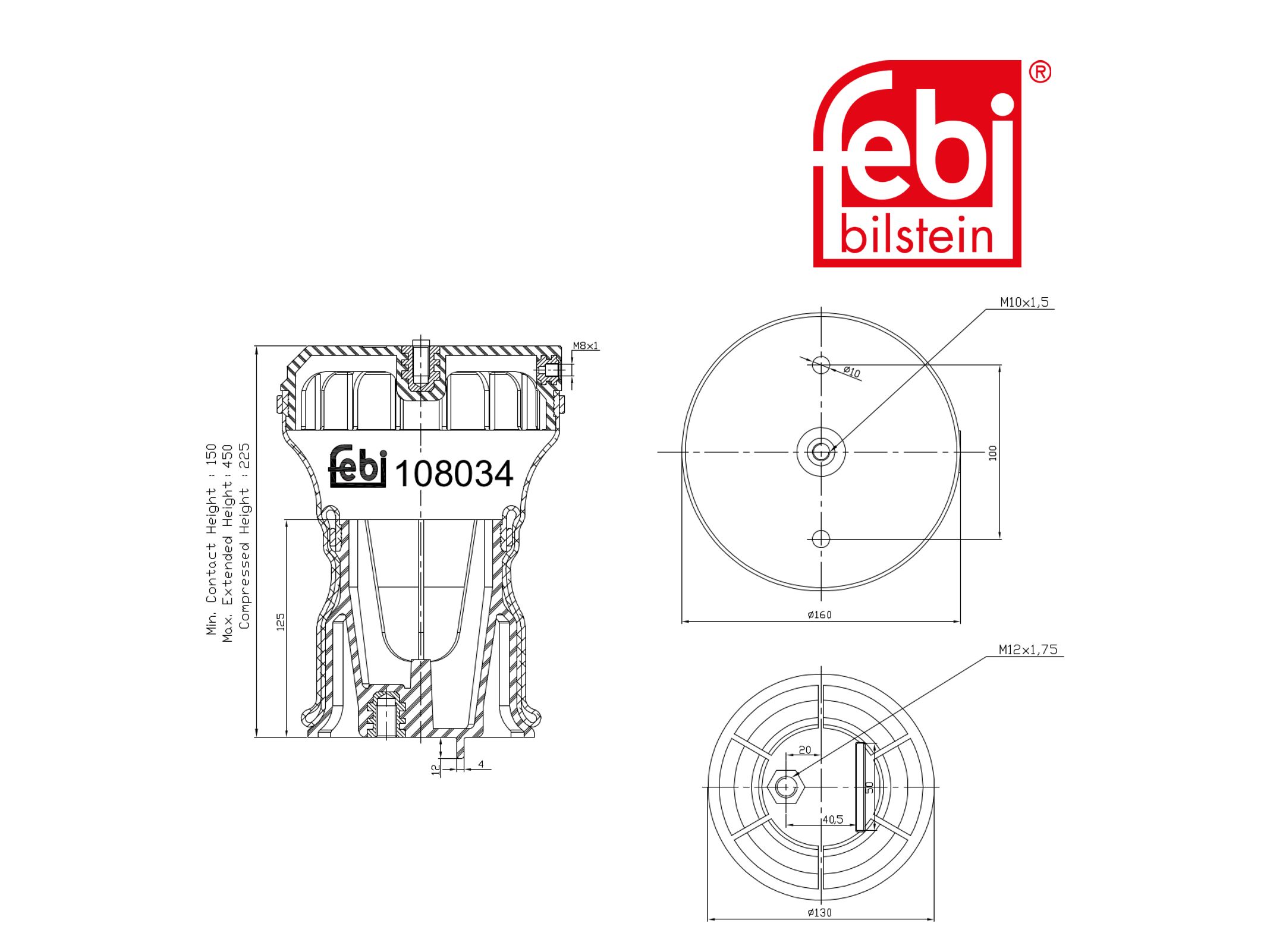 Air spring bellows Febi 5 0031 2049