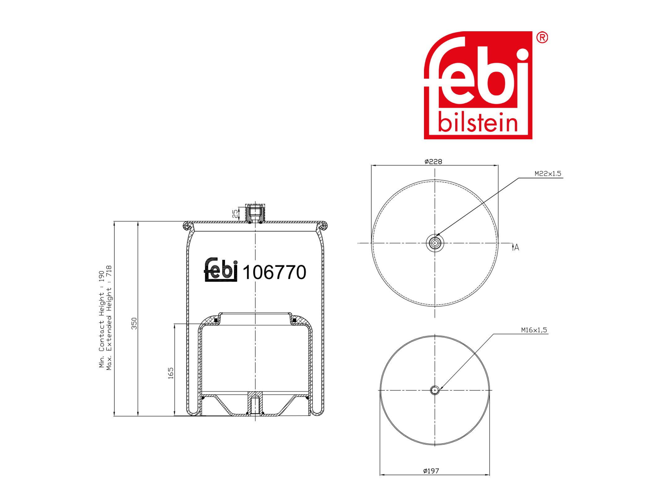 Luftfederbalg Febi 9603200657