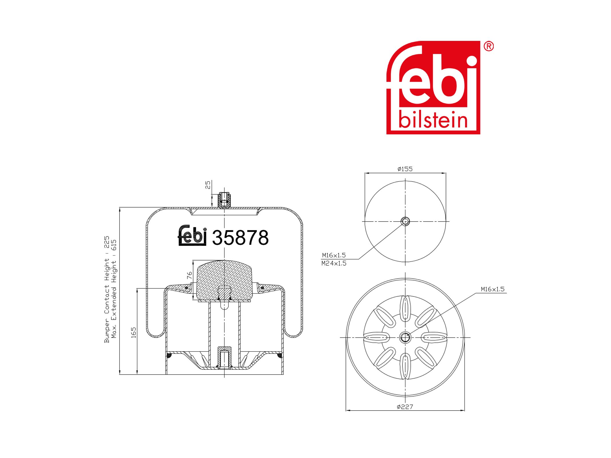 Luftfederbalg Febi 9423203721