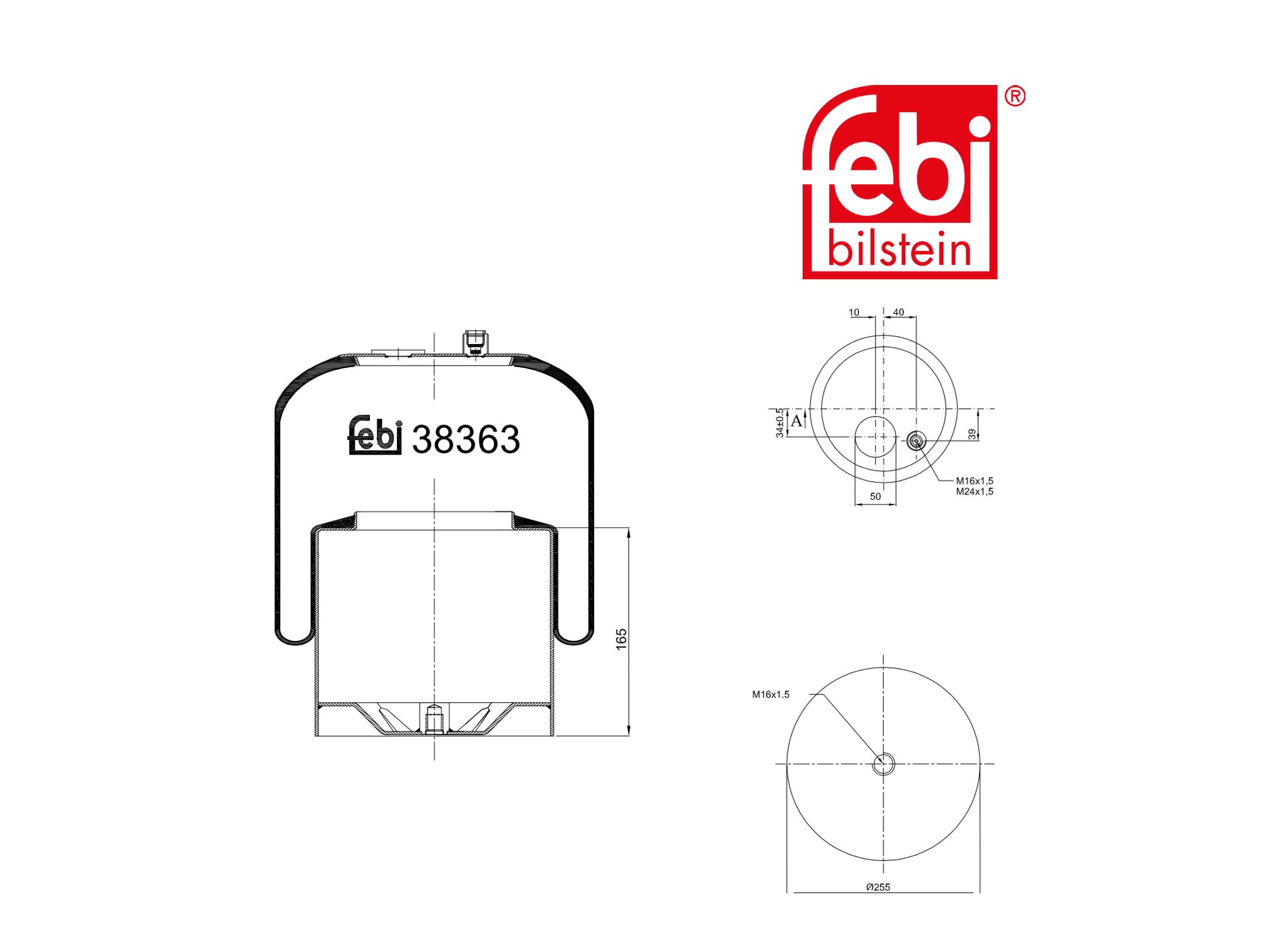 Въздушен балон Febi 9423203021