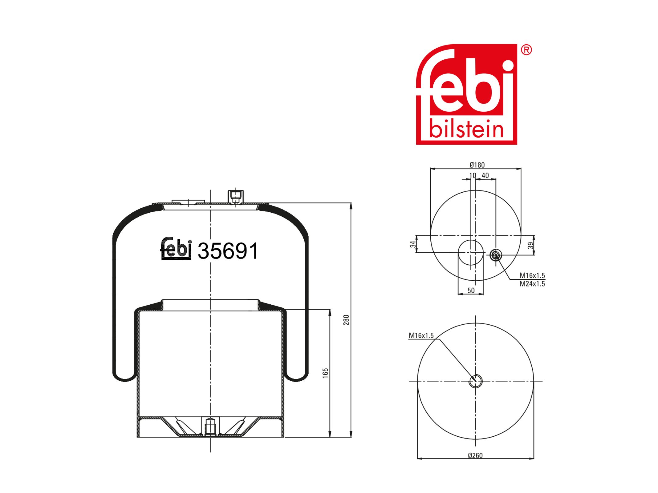 Въздушен балон Febi 0029973130