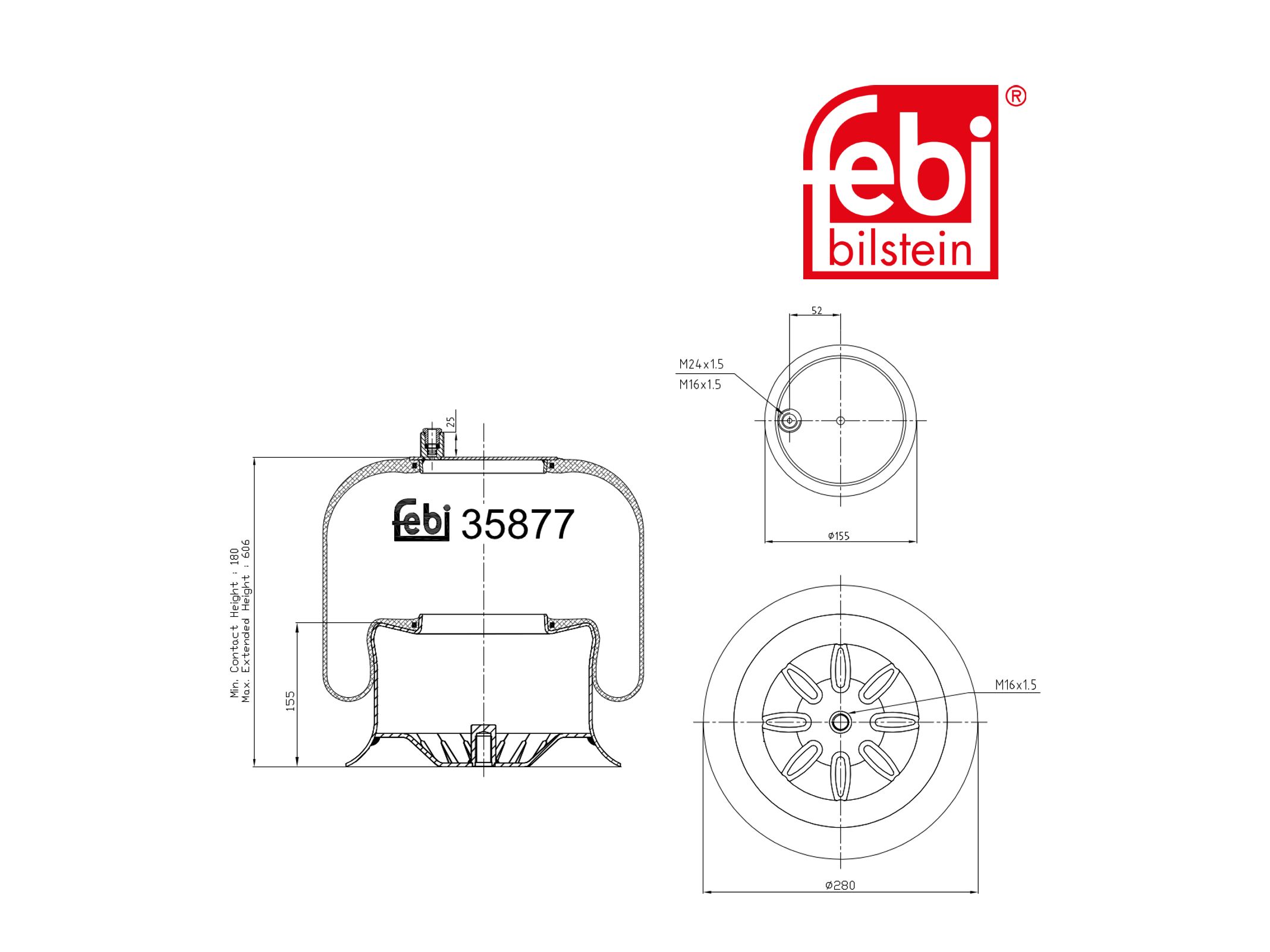 Въздушен балон Febi 9423203221