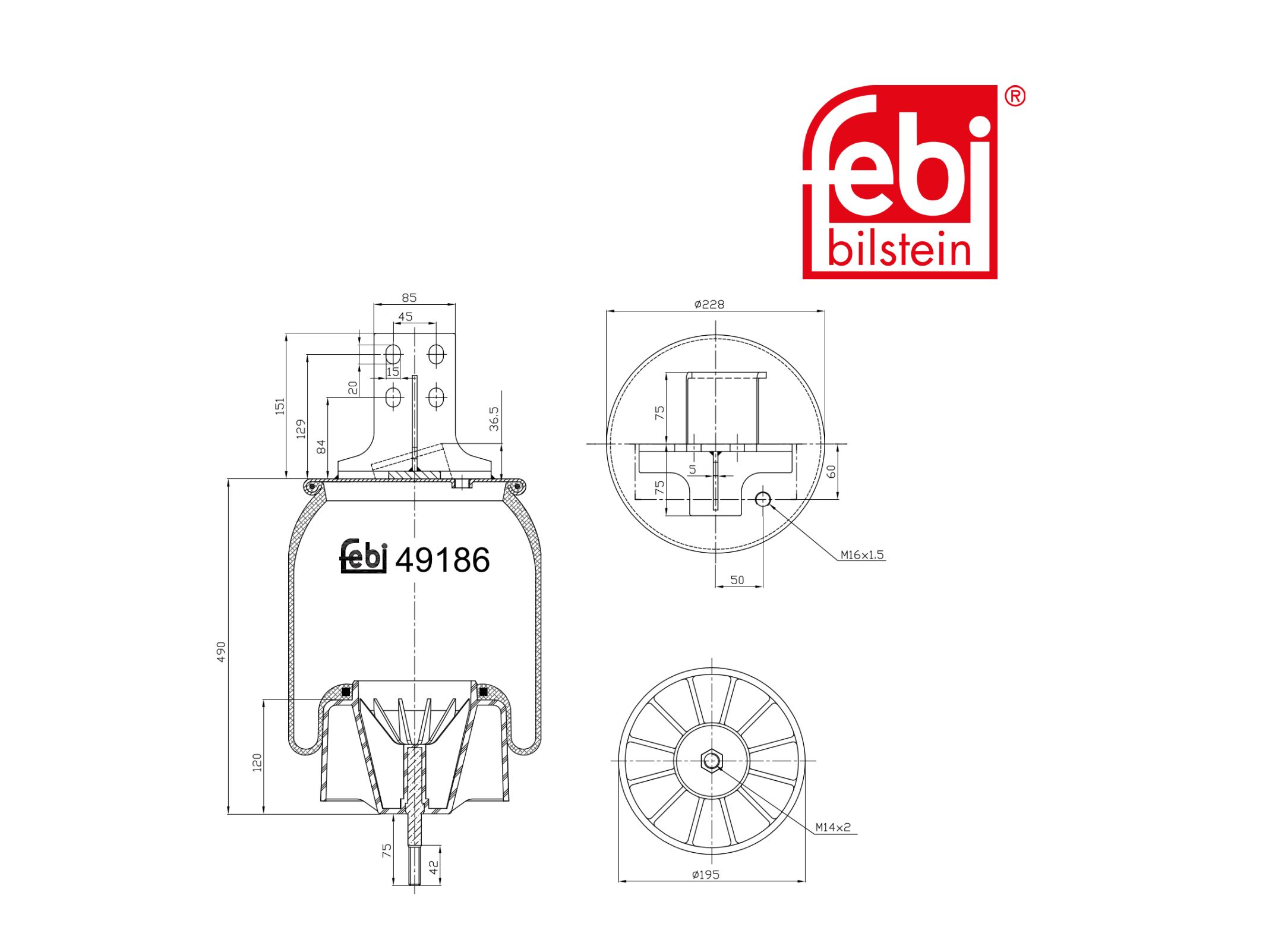 Въздушен балон Febi 0 4122 5901