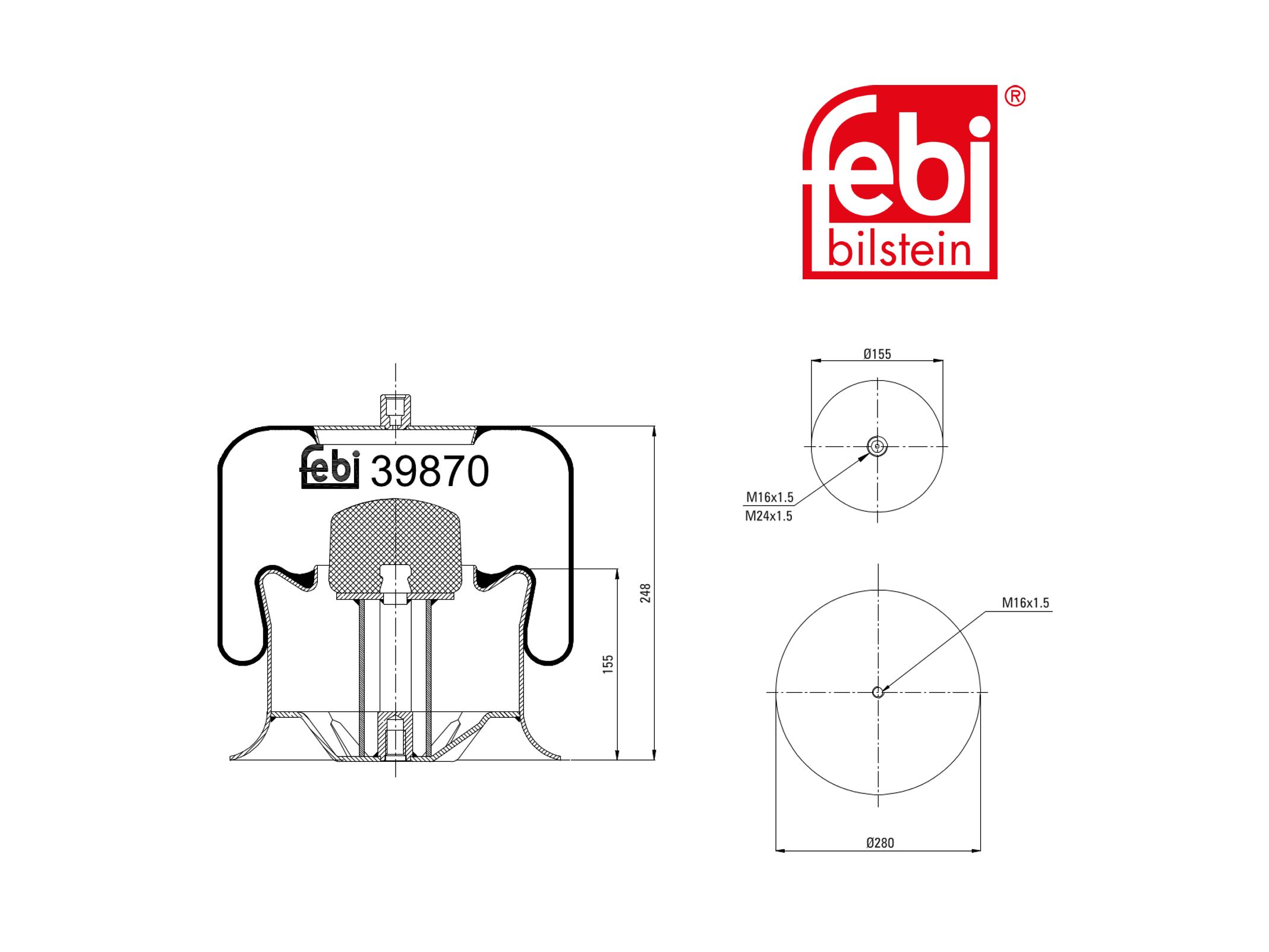 Въздушен балон Febi 9573200117