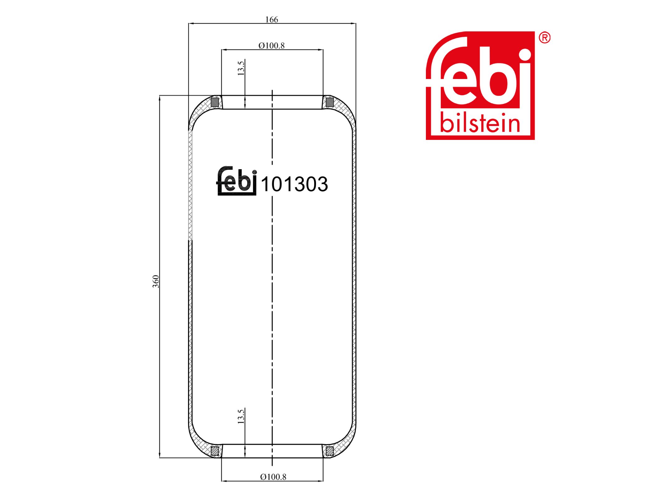 Въздушен балон Febi 5 0004 2603