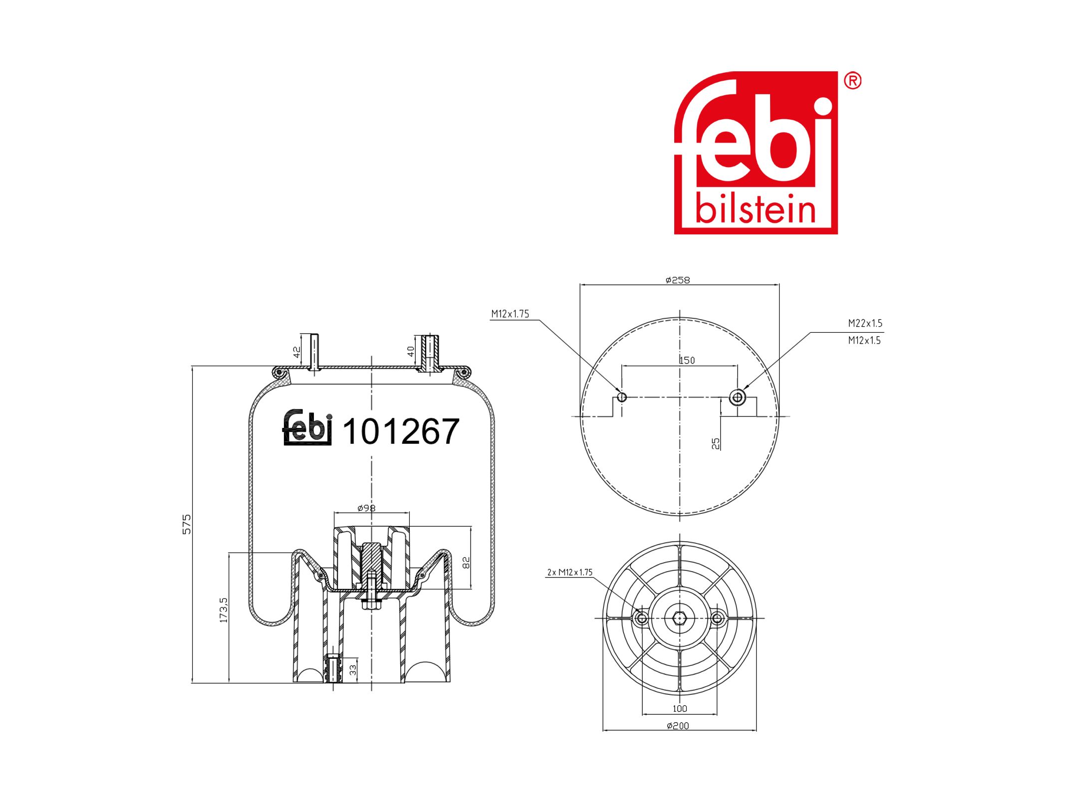 Luftfederbalg Febi 9463282501