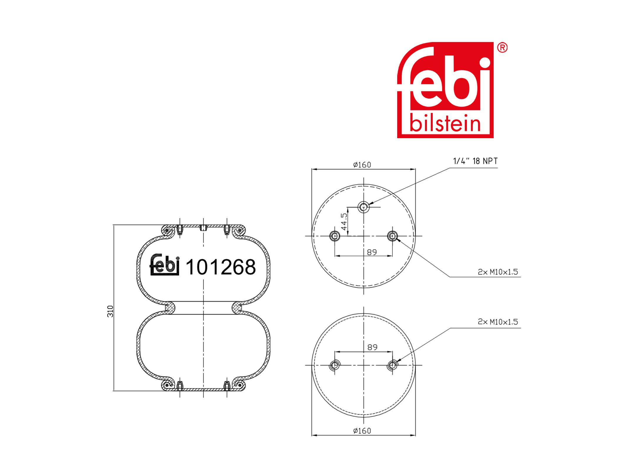 Въздушен балон Febi 9463282101