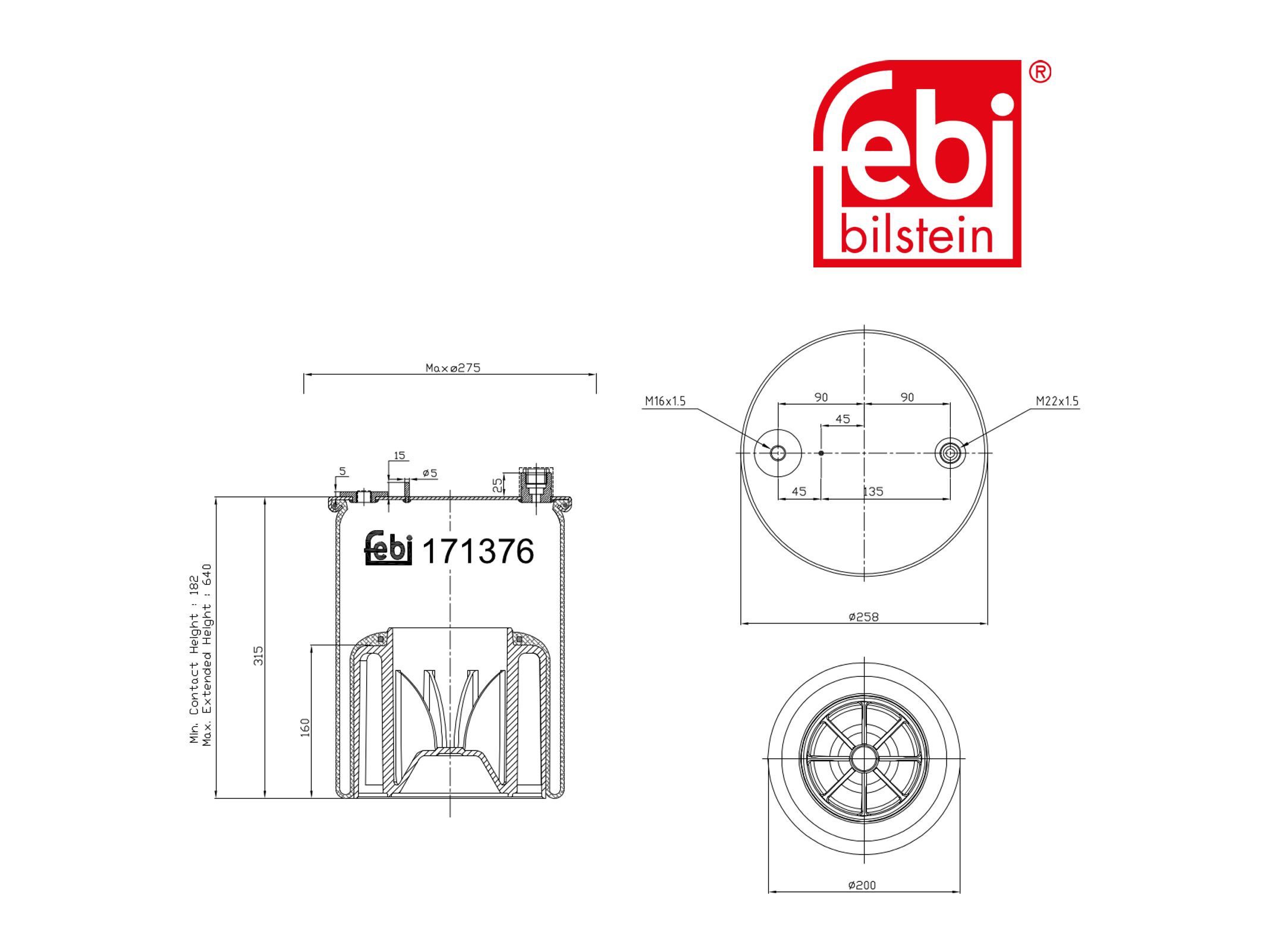 Въздух под Febi 9603206857