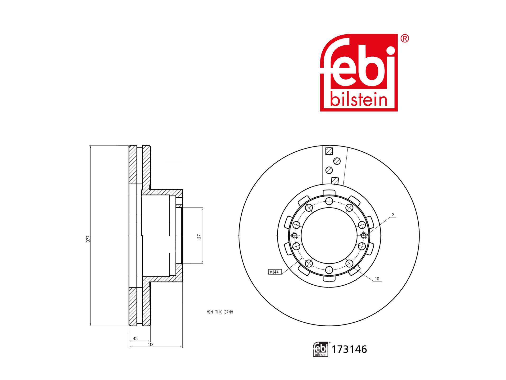 Disque de frein Febi 1142085
