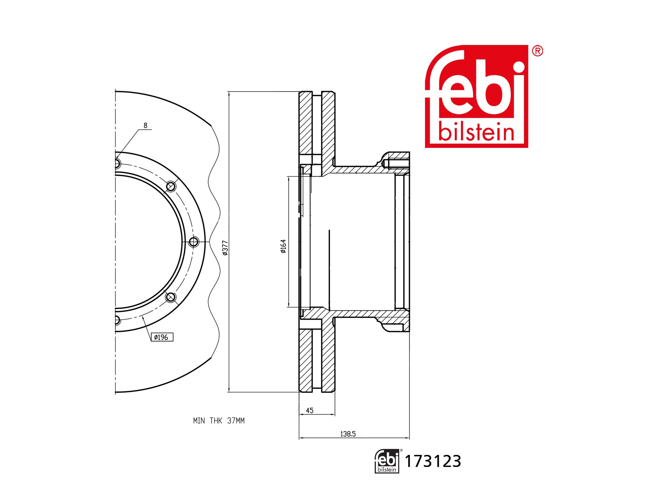 Disc de frână Febi 1142 132