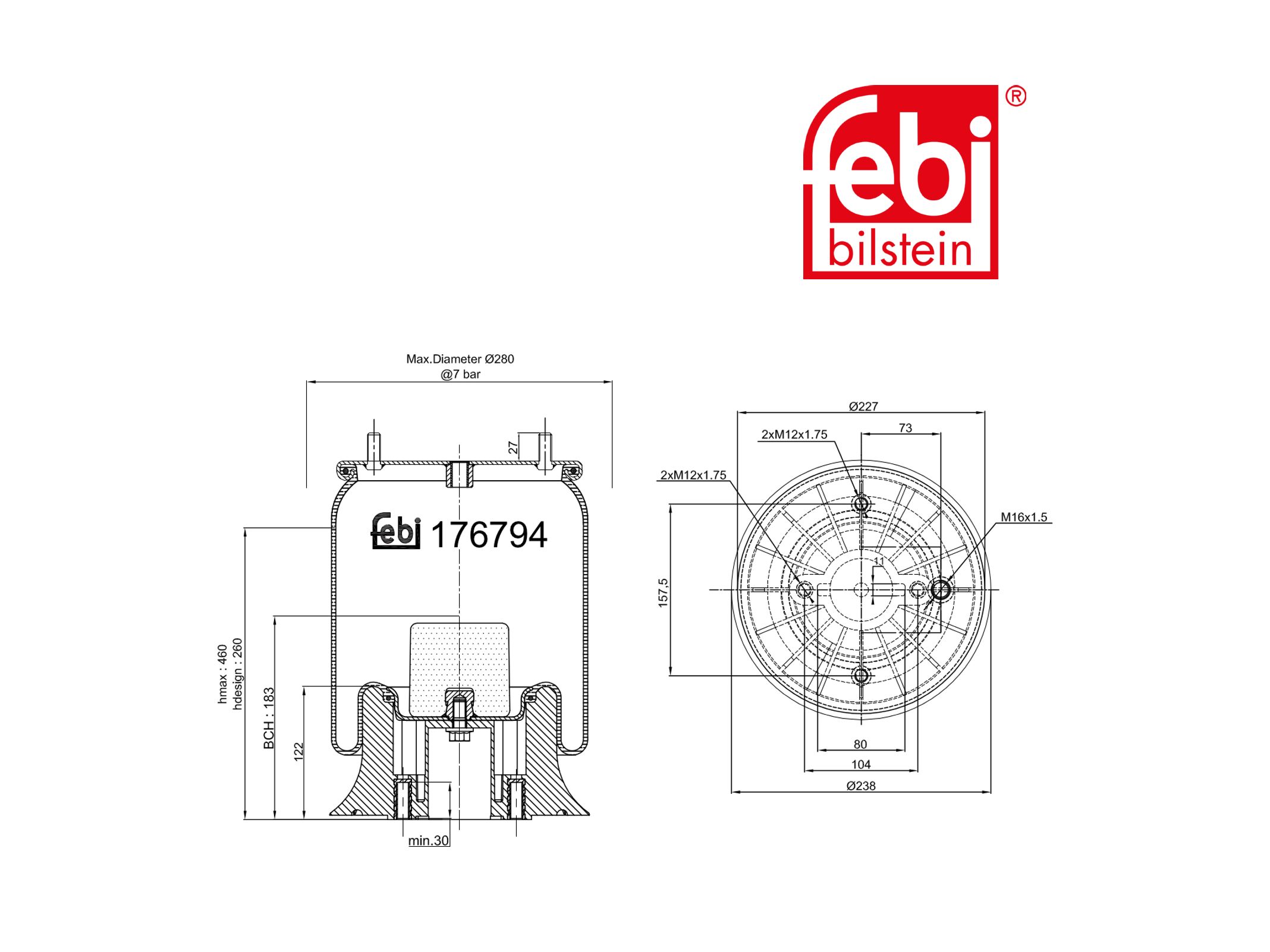 Въздушен балон Febi 2037 231