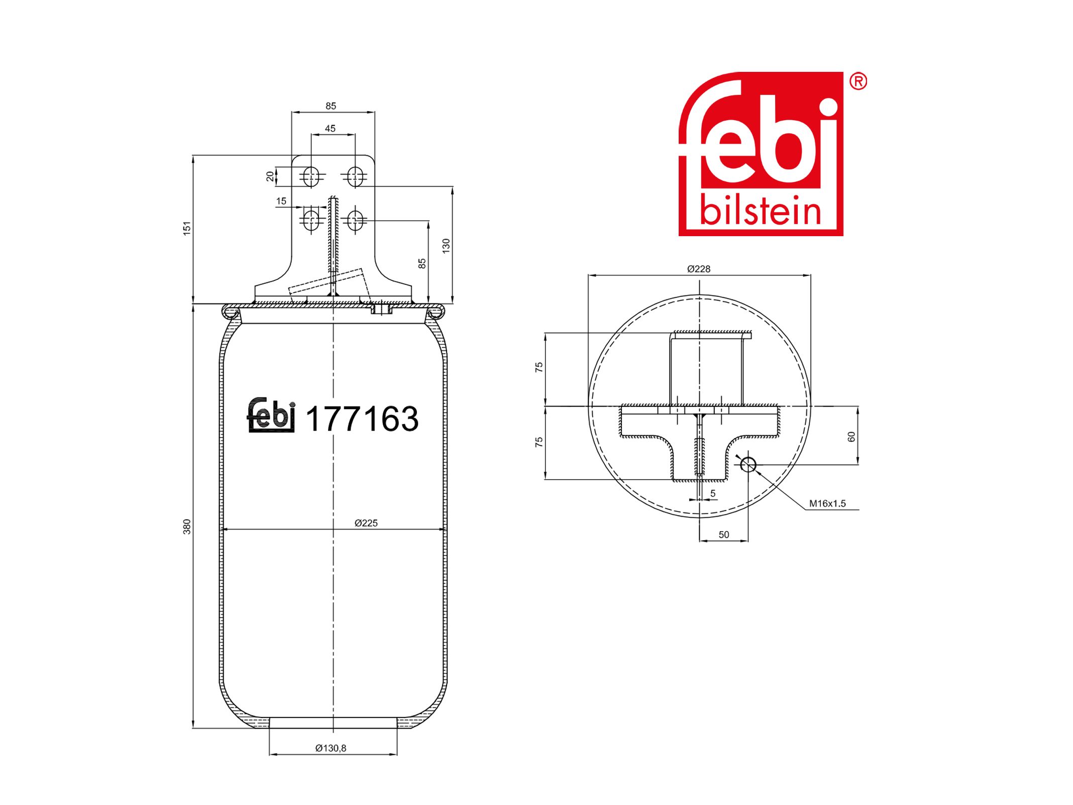 Luftfederbalg Febi 5 0004 2599