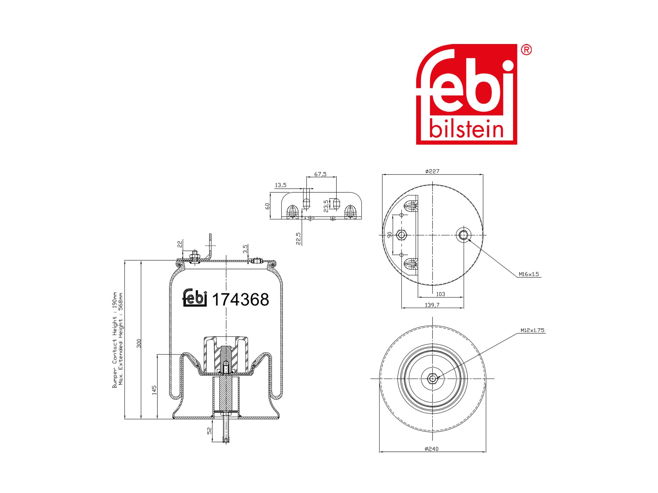 Въздушен балон Febi 5 0004 2592