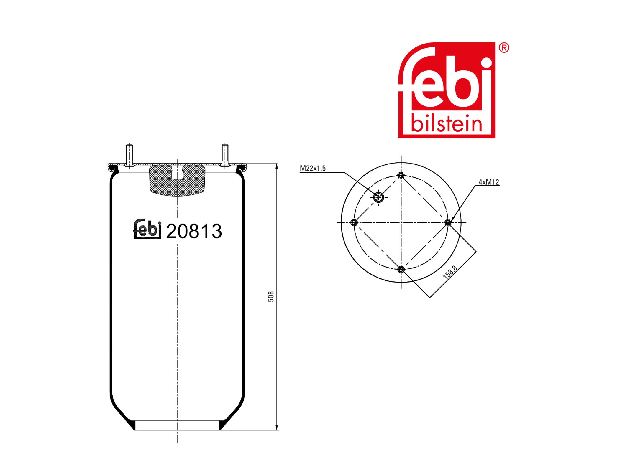 Въздушен балон Febi 000175005