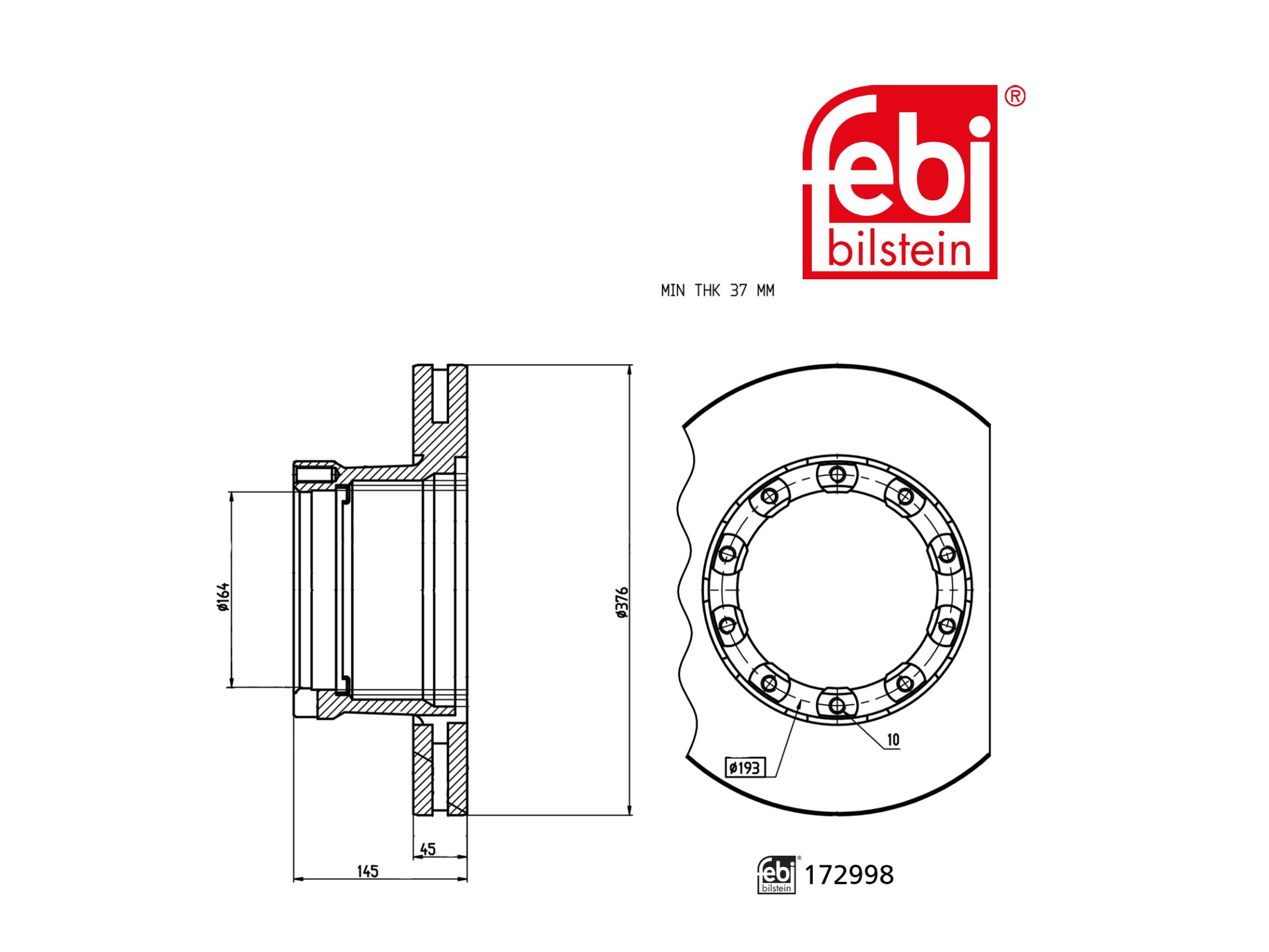 Brake disc Febi